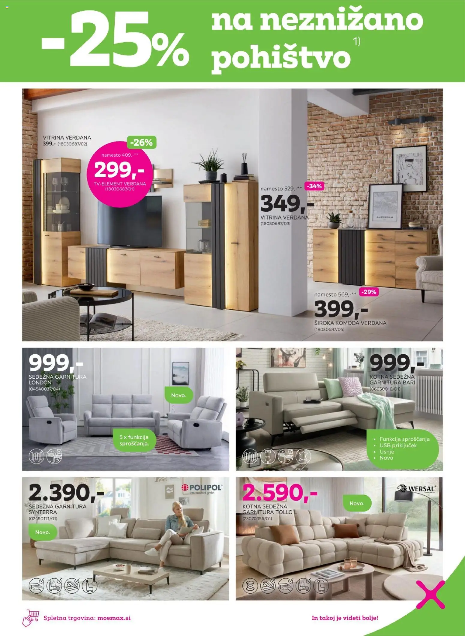 Novi Mömax katalog ponudbe – veljaven od 16.03.2026 | Stran: 5 | Izdelki: Usb, Pohištvo, Komoda, Sedezna garnitura