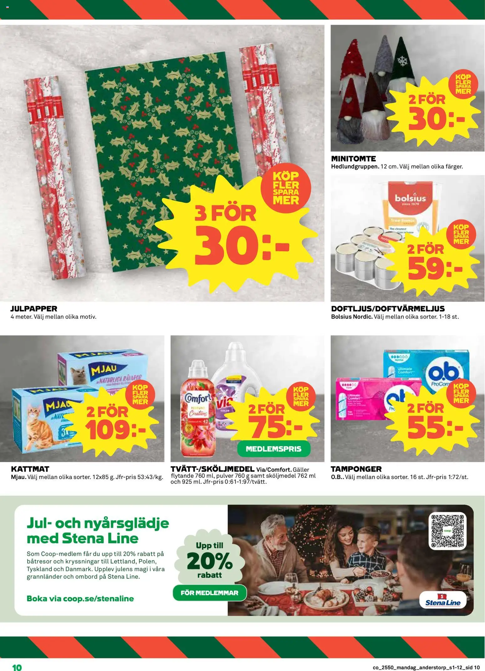 Coop reklamblad aktuell från 08.12.2025 | Sida: 10 | Produkter: Sköljmedel, Galler, Kattmat