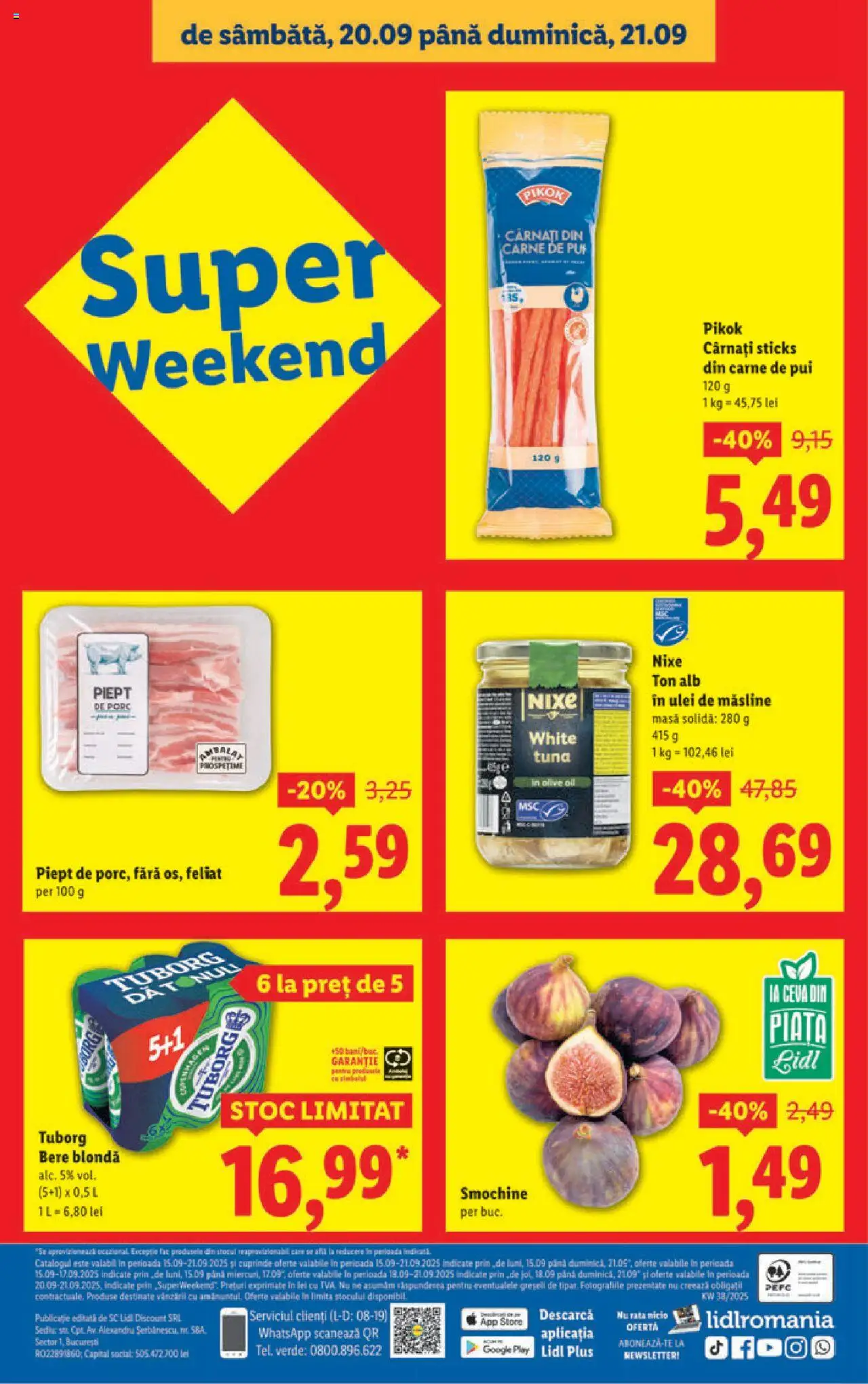Noul catalog Lidl – valabil de la 15.09.2025 | Pagină: 40 | Produse: Hacıyatmaz Kedi Oyuncağı, Rață, Carne De Pui, Cârnați