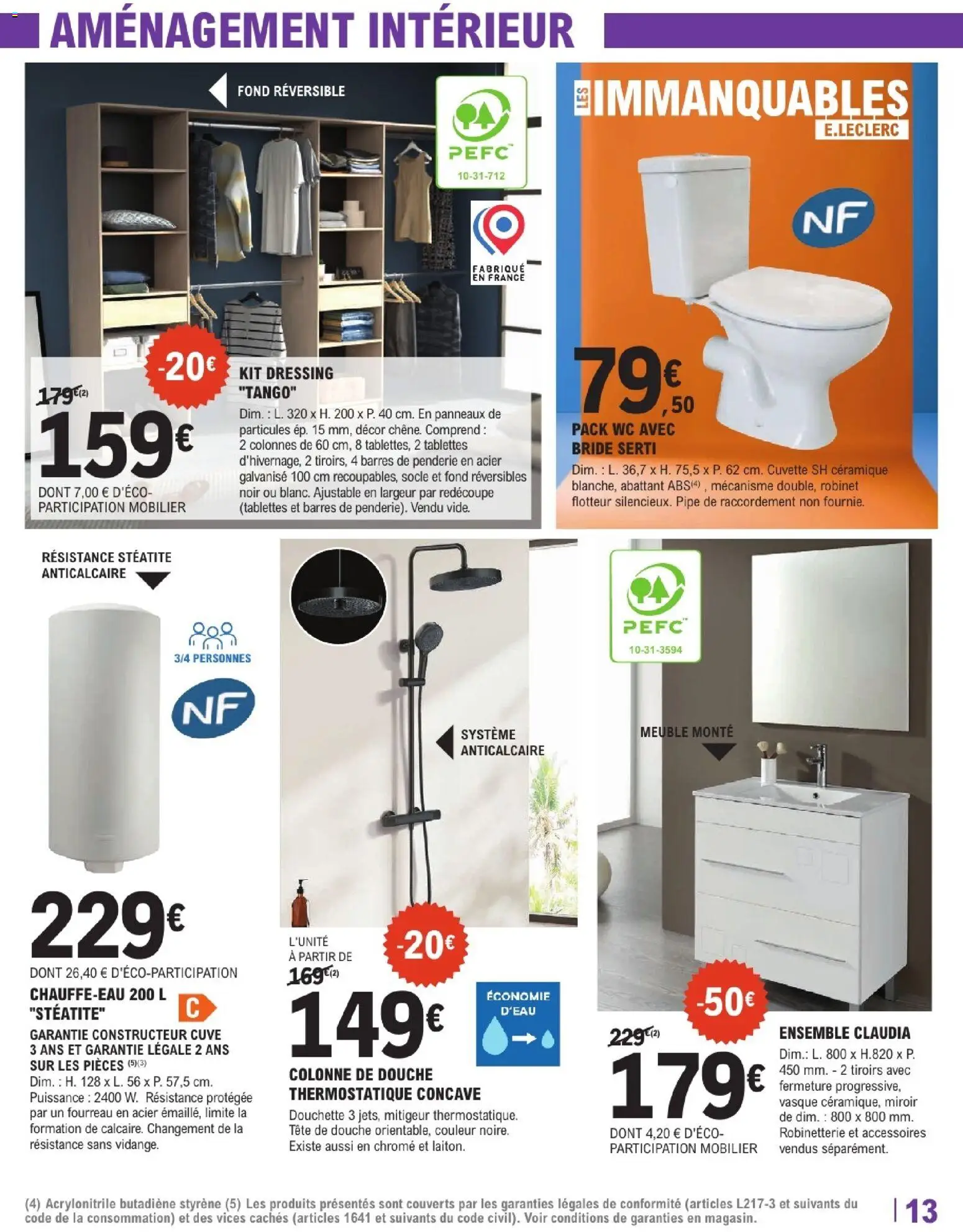 {H1} | Page: 13 | Produits: Robinet, Kit dressing, Tiroirs, Douche