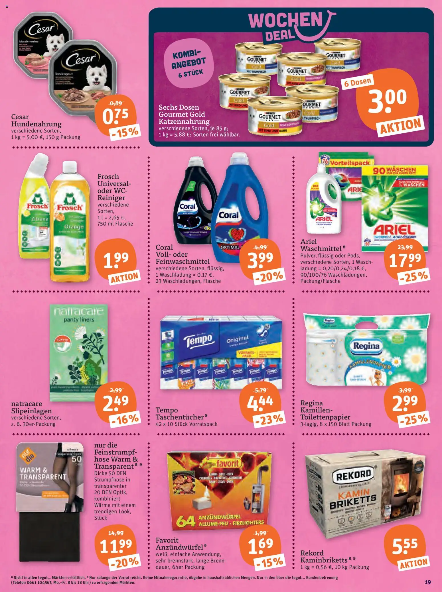 Tegut Prospekt 	 – gültig ab 23.02.2026 | Seite: 21 | Produkte: Kamin, Thunfisch, Uhr, Toilettenpapier