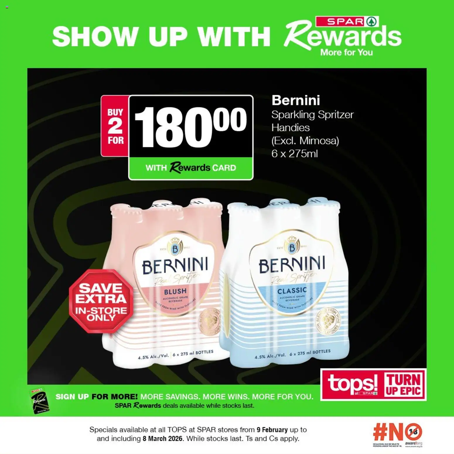 New Tops at Spar catalogue – valid from 09.02.2026 | Page: 11 | Products: Wine, Blush, Sprite