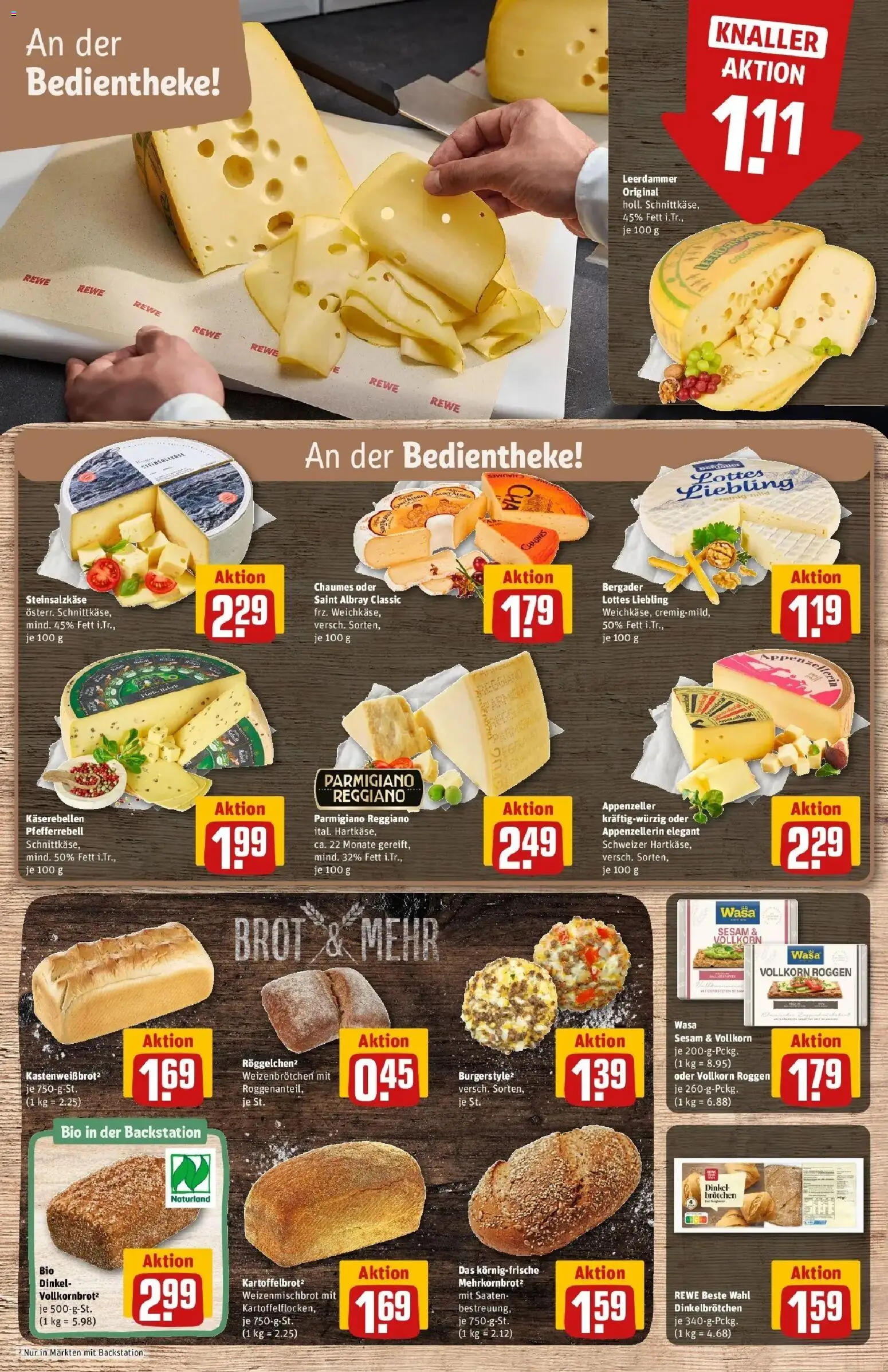 Rewe prospekt Kassel / Niederzwehren	 – gültig ab 22.02.2026 | Seite: 11 | Produkte: Burger, Leerdammer, Brot