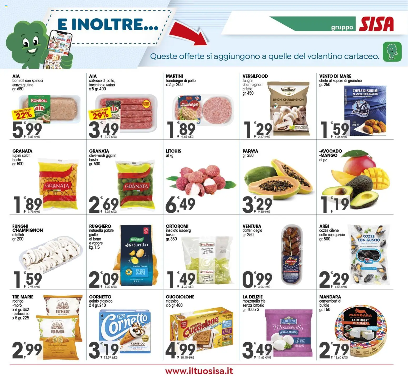 Volantino SISA del 16.12.2025 | Pagina: 15 | Prodotti: Lupini, Patate, Suino, Funghi