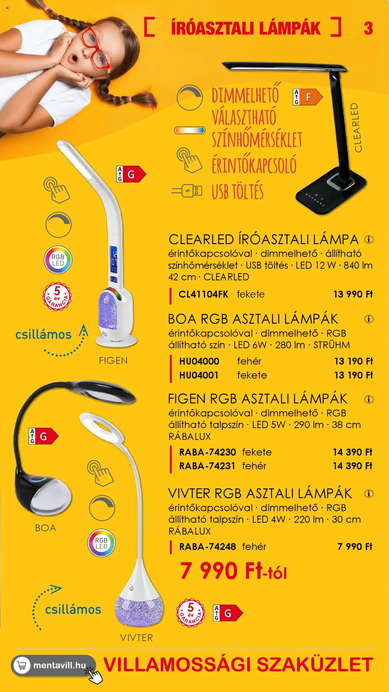 Mentavill akciós ujság - amely érvényes a következő dátumtól: 18.08.2025 | Oldal: 3 | Termékek: USB, Lámpa