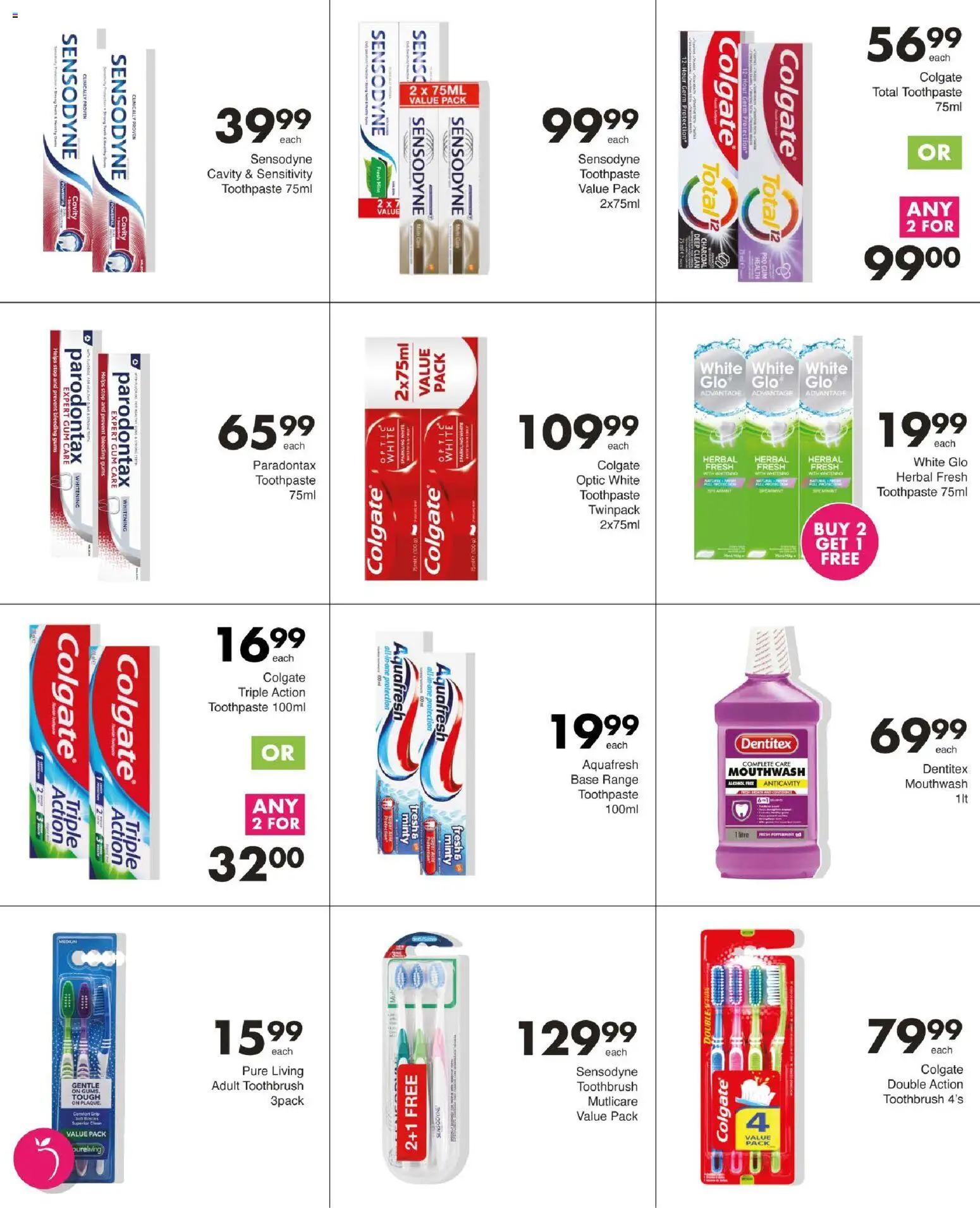 New Save catalogue – valid from 29.12.2025 | Page: 42 | Products: Toothpaste, Mouthwash, Toothbrush, Peach