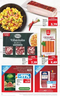 Ofertele Kaufland valabile de la 04.03.2026 | Pagină: 22 | Produse: Hacıyatmaz Kedi Oyuncağı, Bacon, Salam, Piper