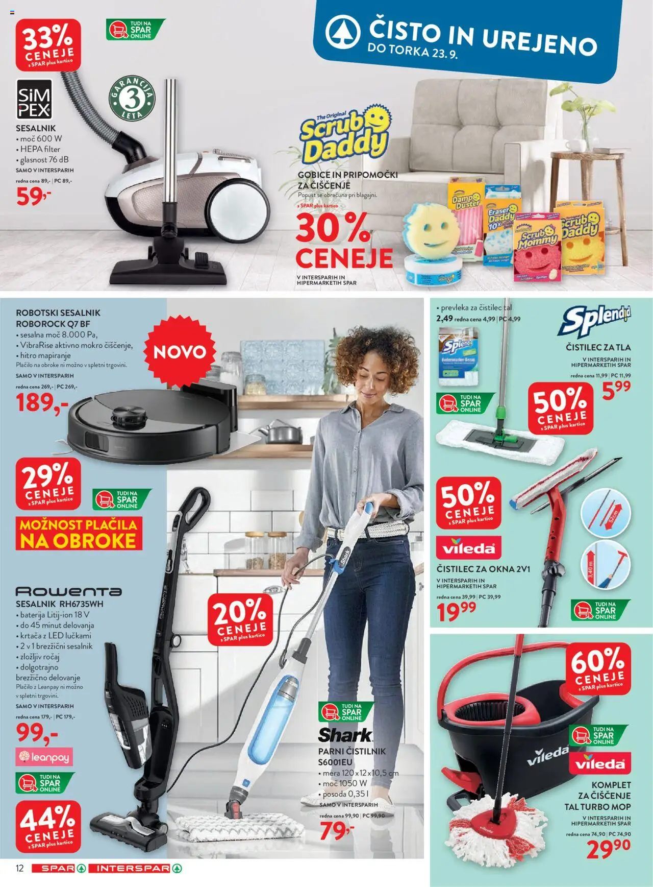 Novi Spar katalog ponudbe – veljaven od 10.09.2025 | Stran: 12 | Izdelki: Baterija, Prevleka, Krtaca, Sesalnik