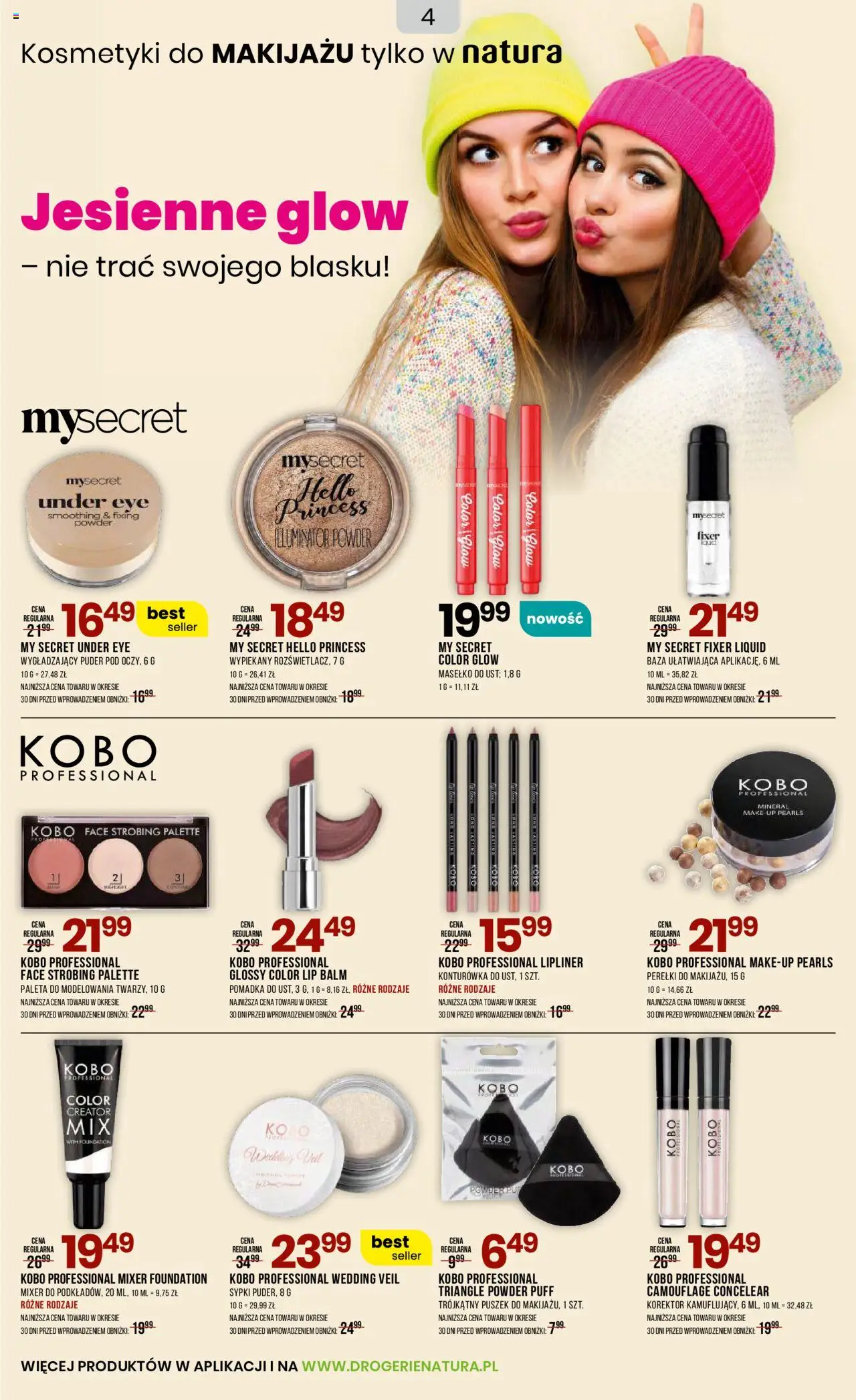 Drogerie Natura Gazetka od 20.09.2025 | Strona: 4 | Produkty: Pomadka, Korektor, Puder, Konturówka