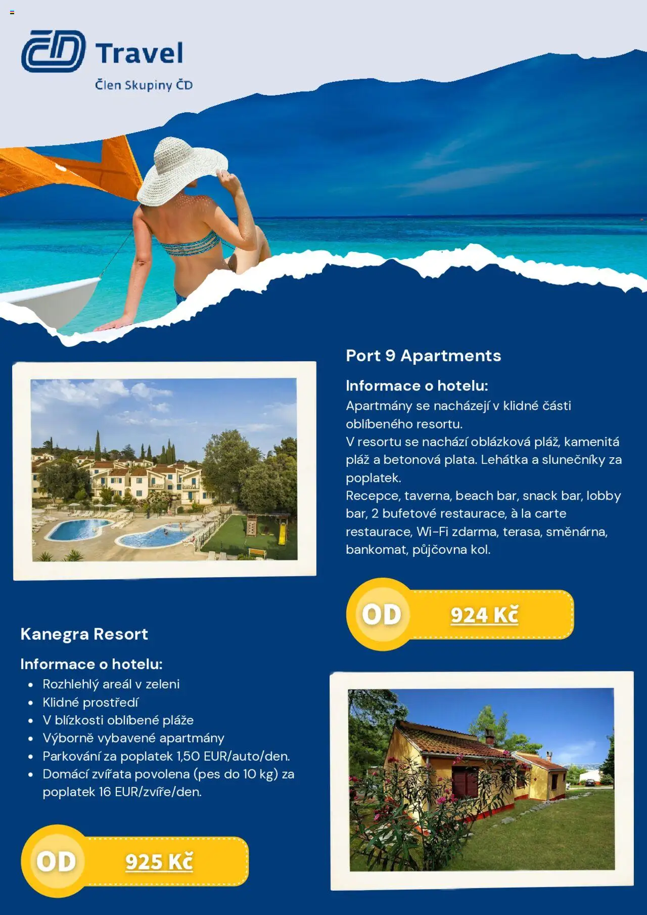 ČD Travel katalog Nabídka zájezdů od 06.08.2025 | Strana: 5 | Produkty: Cd, Lehátka, Pes
