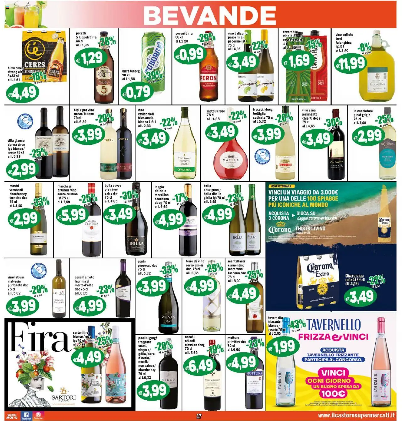 Volantino Il Castoro del 18.08.2025 | Pagina: 17 | Prodotti: Birra, Prosecco, Ceres, Pecorino
