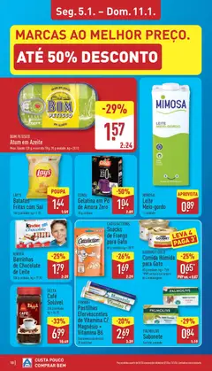 Pré-visualização Aldi folheto válido de 05.01.2026 | Página: 10 | Produtos: Atum, Sal, Leite, Pá