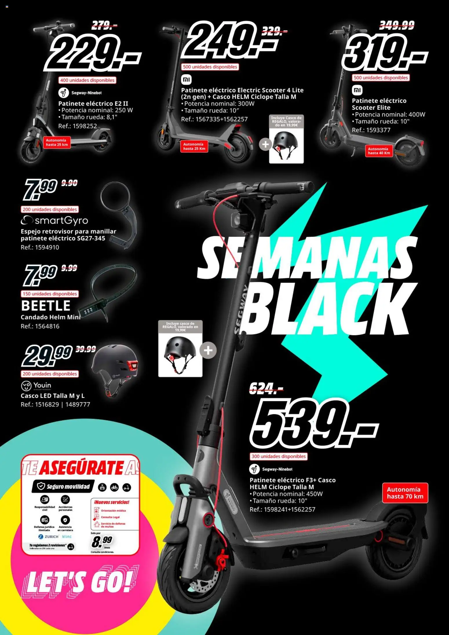 Media Markt Black Friday │ válido desde el 03.11.2025 | Página: 36 | Productos: Patinete, Té, Ελιές, Espejo