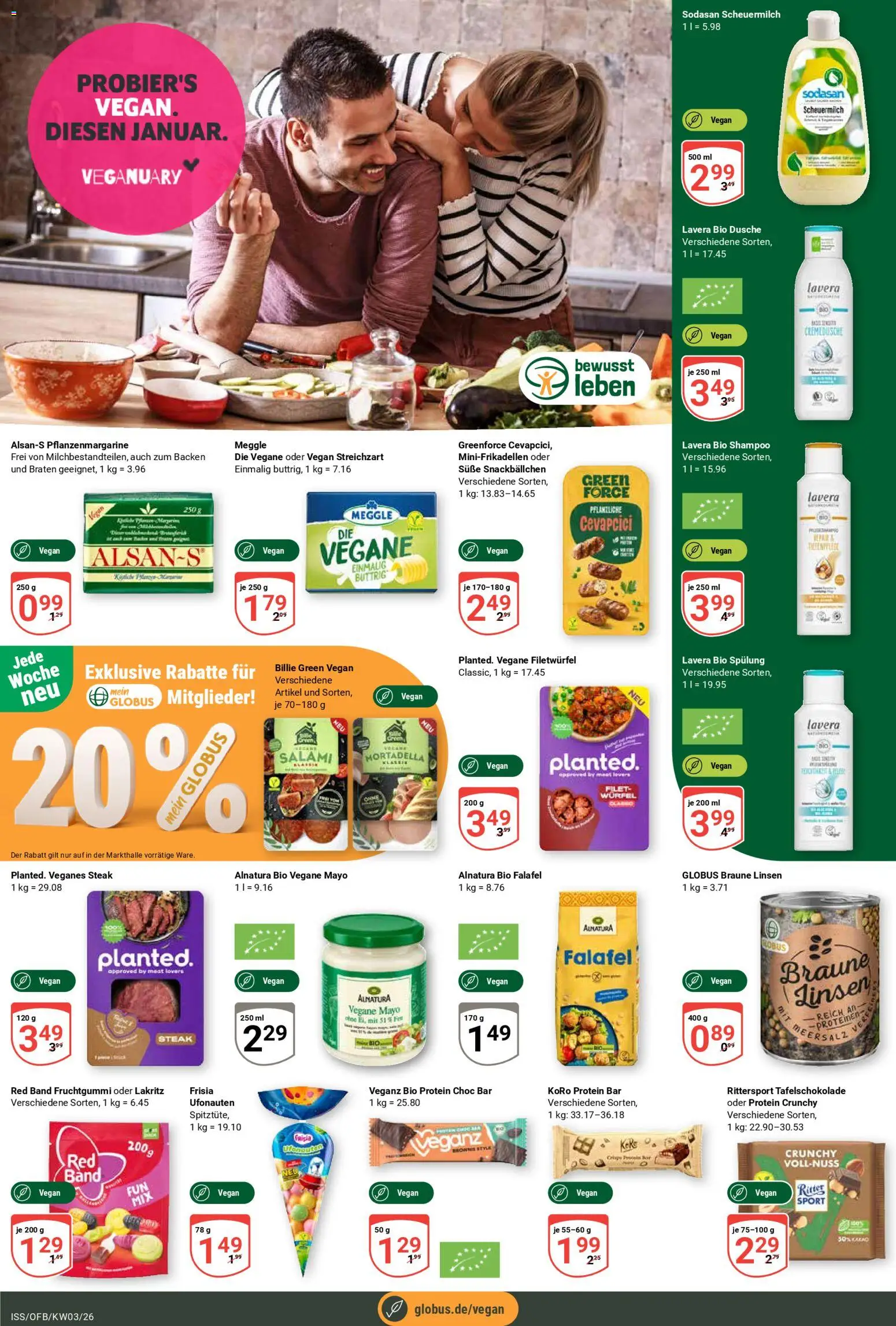 Globus Prospekt 	 – gültig ab 12.01.2026 | Seite: 12 | Produkte: Dusche, Cevapcici, Shampoo, Salami