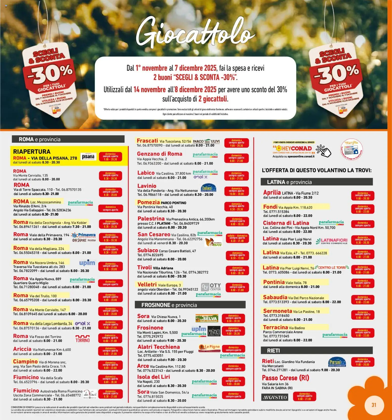 Volantino Conad del 19.11.2025 | Pagina: 31 | Prodotti: Tè, Gioco