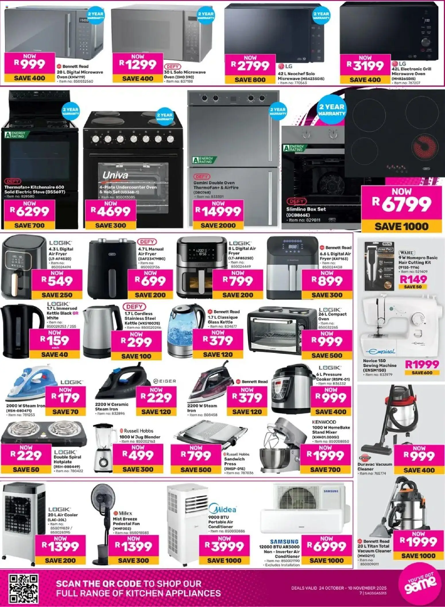 Game - Almost Anything Goes This Black Friday valid from 24.10.2025 | Page: 7 | Products: Vacuum cleaner, Fan, Kettle, Mixer