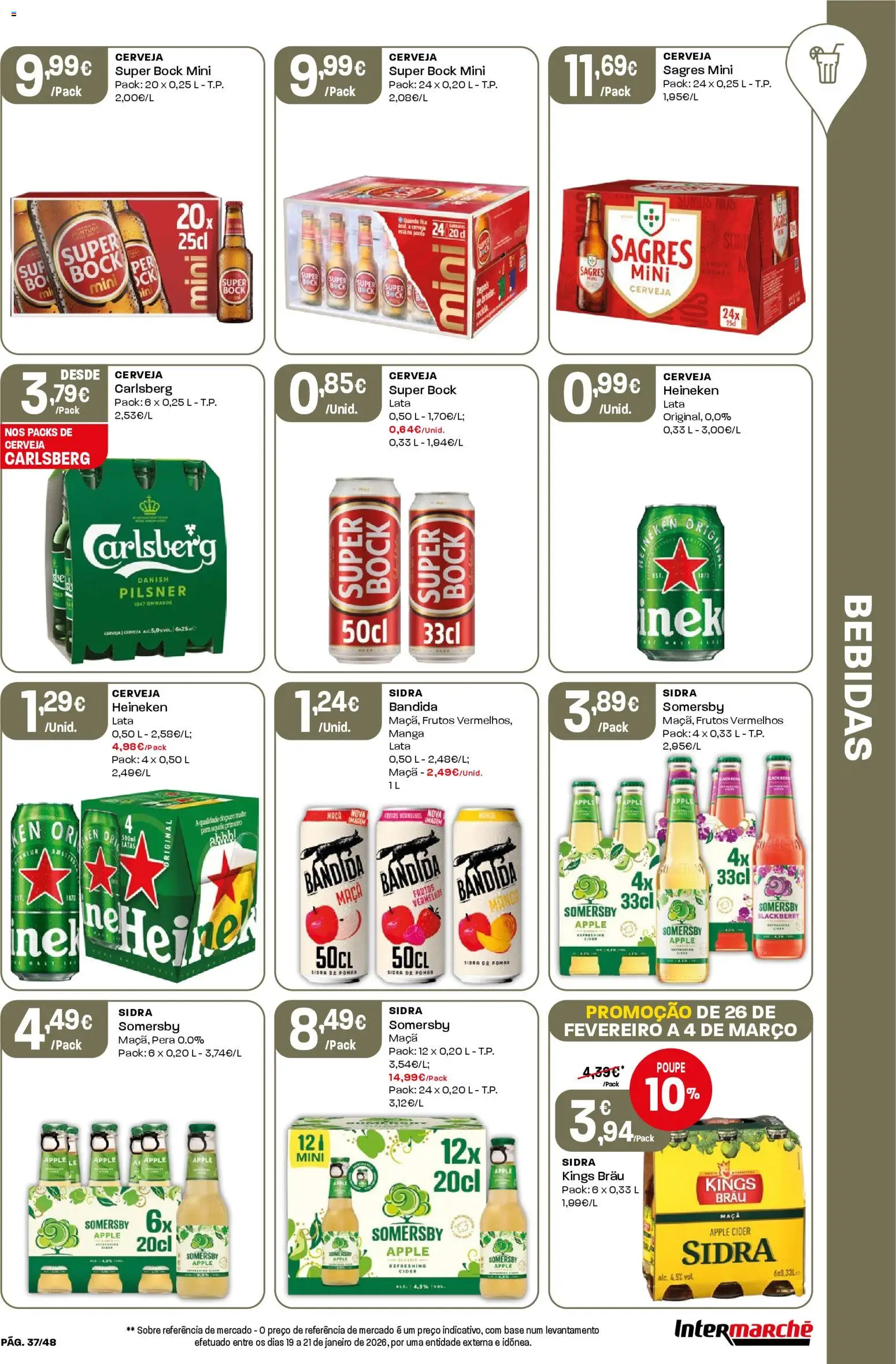 Intermarché folheto │ válido de 26.02.2026 | Página: 37 | Produtos: Super bock, Base, Cerveja, Somersby
