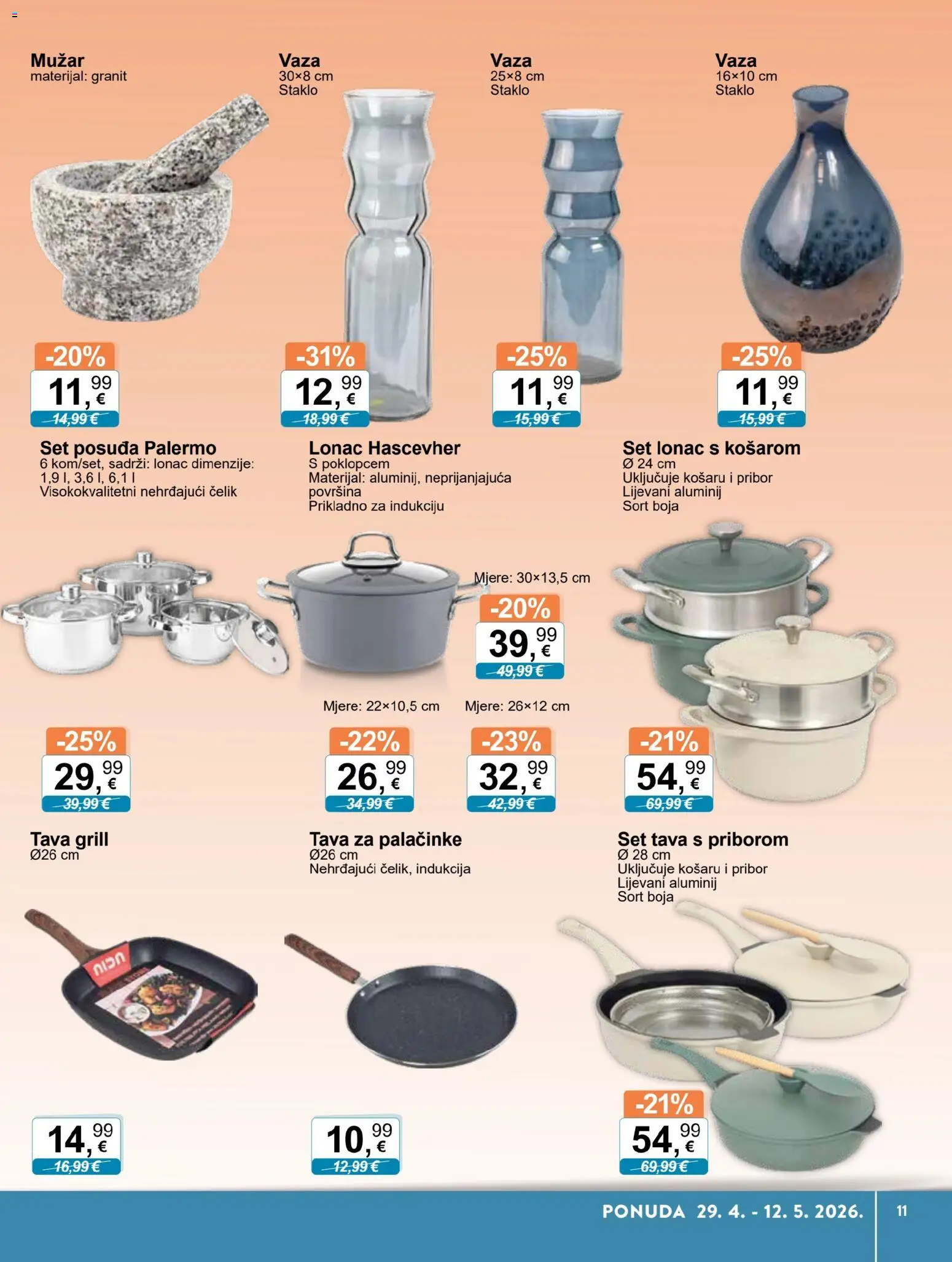 KTC katalog | vrijedi od 29.04.2026 | Stranica: 8 | Proizvodi: Vaza, Grill tava, Tava, Lonac