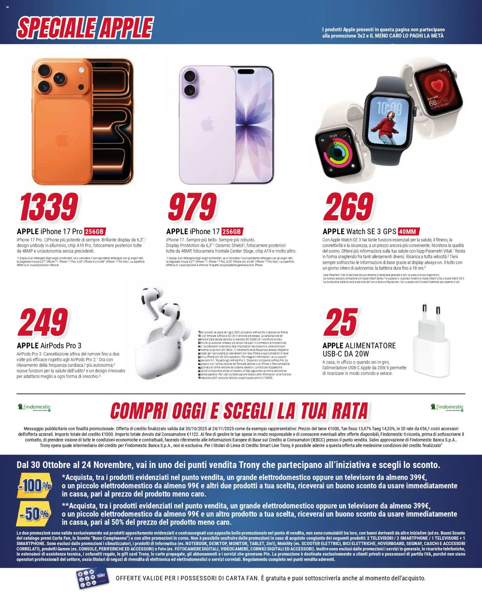 Volantino Trony del 30.10.2025 | Pagina: 48 | Prodotti: Auricolari, Ipad, Airpods, Batteria