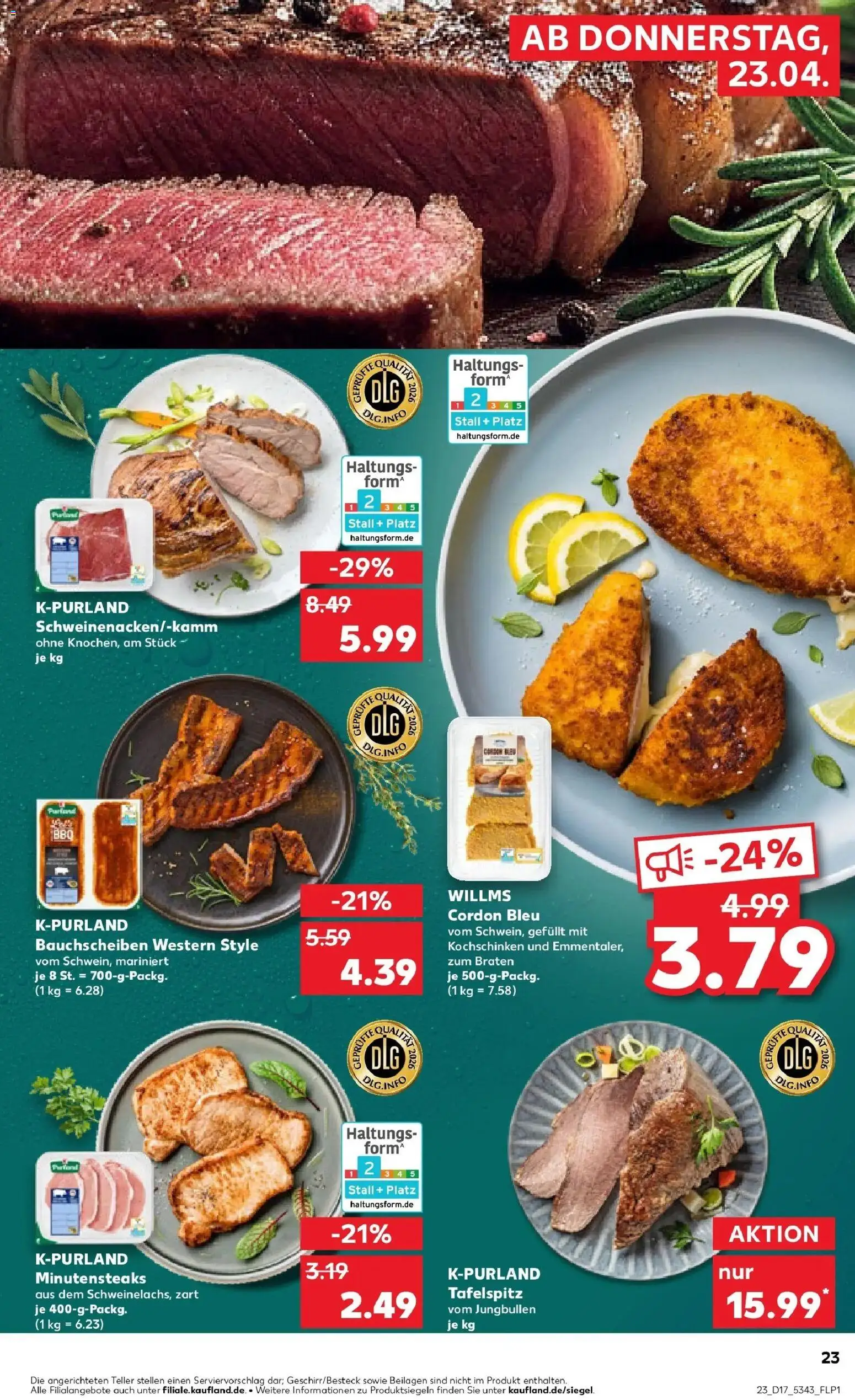 Kaufland Prospekt Cham	 – gültig ab 23.04.2026 | Seite: 23 | Produkte: Tafelspitz