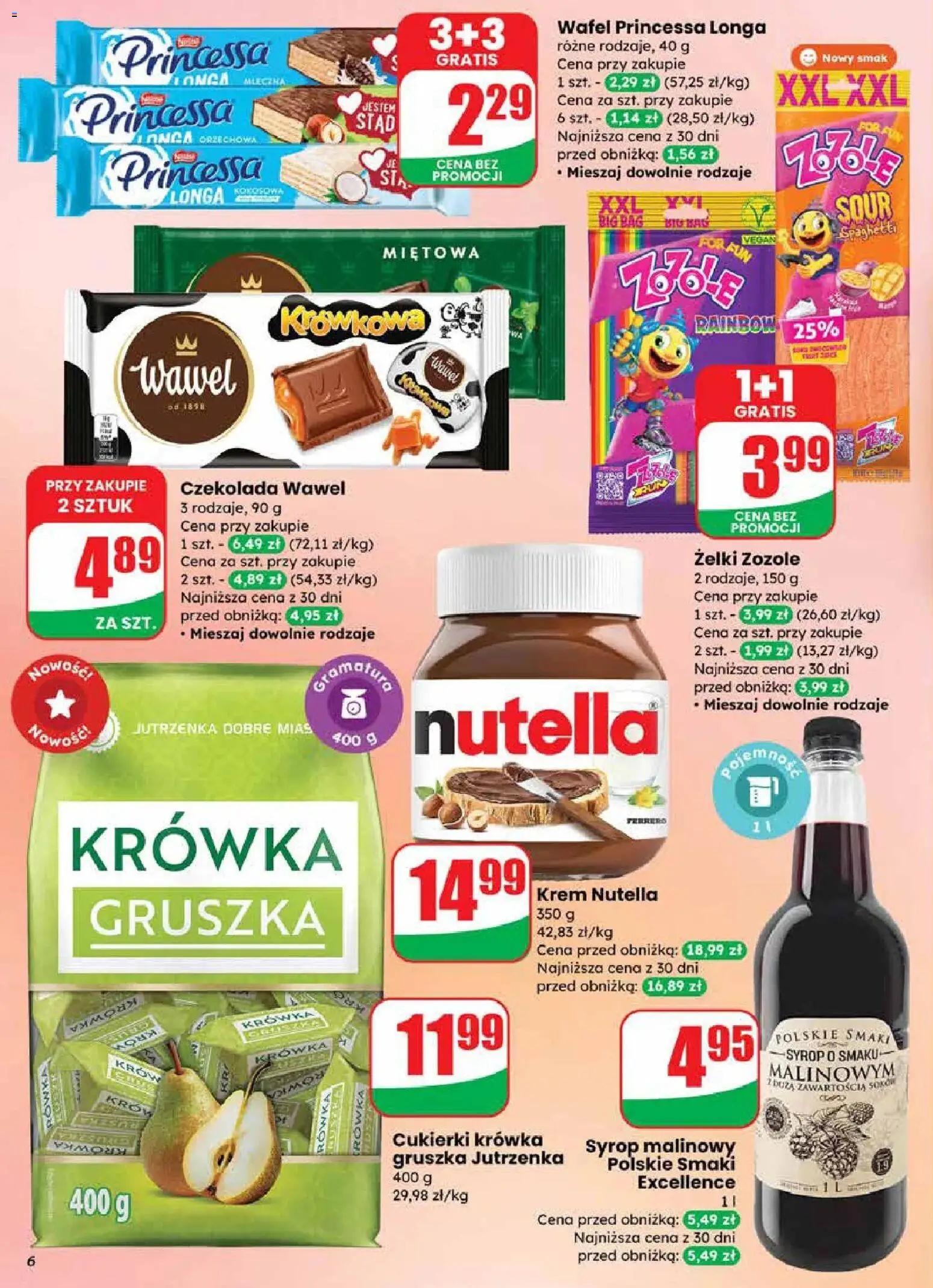 Dino gazetka od 18.03.2026 | Strona: 6 | Produkty: Gruszka, Nutella, Krowka, Krem