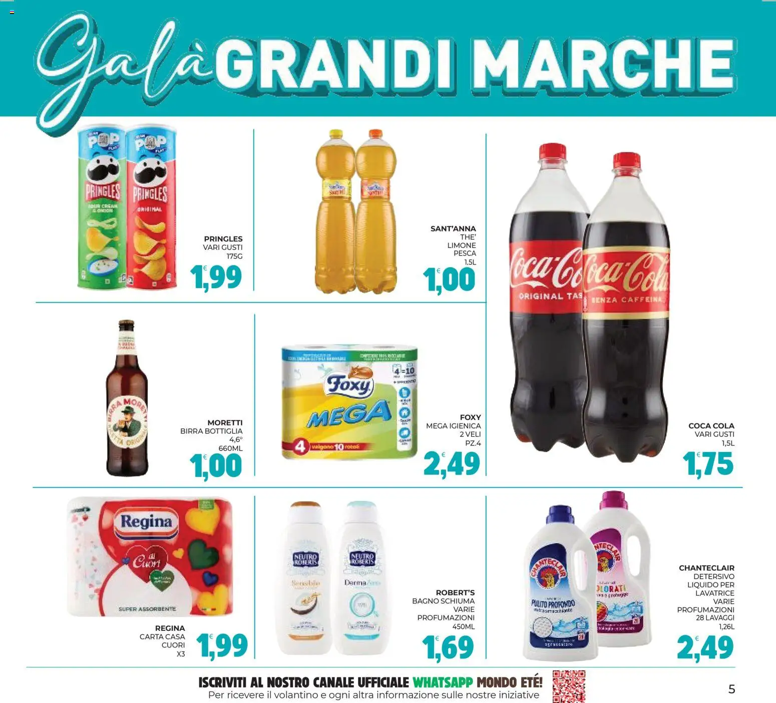 Volantino Eté del 29.04.2026 | Pagina: 5 | Prodotti: Limone, Bottiglia, Bagno, Coca Cola