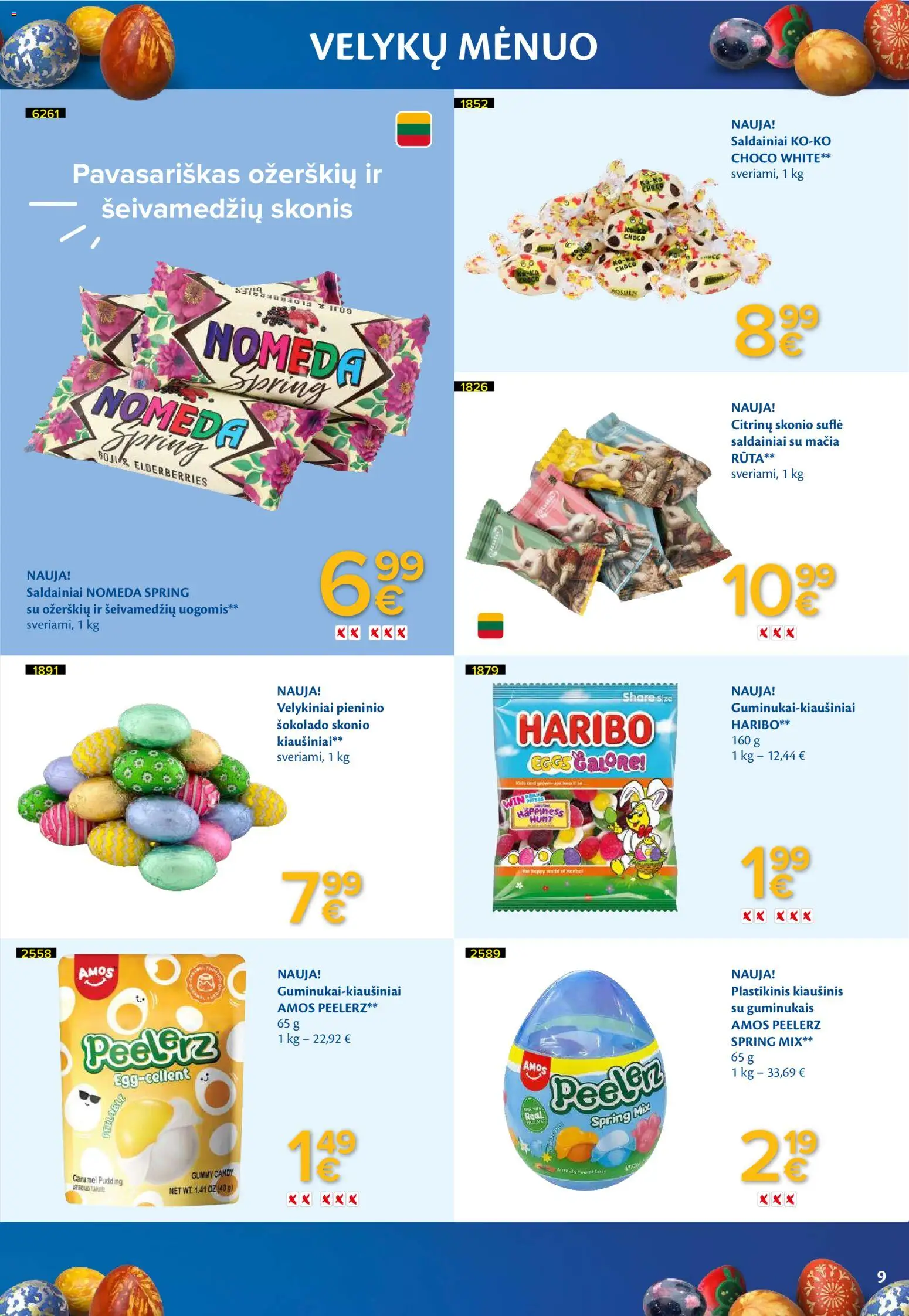 MAXIMA akcijos nuo 03.03.2026 | Puslapis: 9 | Prekių: Kiaušiniai, Saldainiai