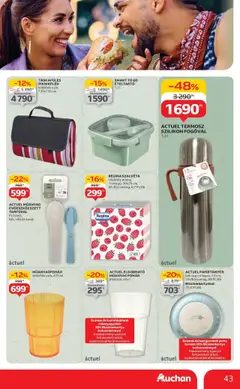 Auchan akciós ujság - amely érvényes a következő dátumtól: 10.07.2025 | Oldal: 43 | Termékek: Ételtartó, Termosz, Pohár