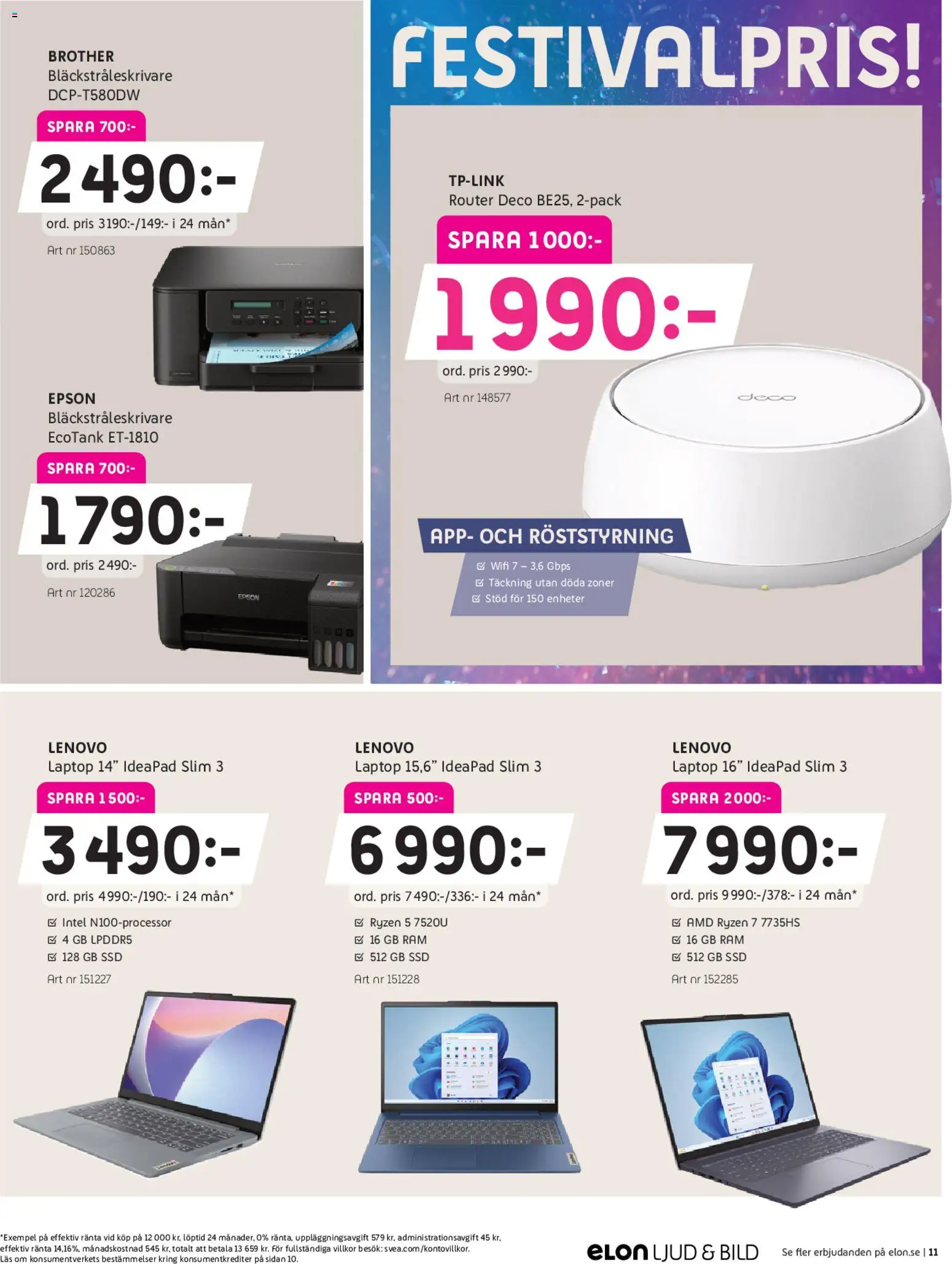 Elon reklamblad aktuell från 09.02.2026 | Sida: 11 | Produkter: Router, Wifi