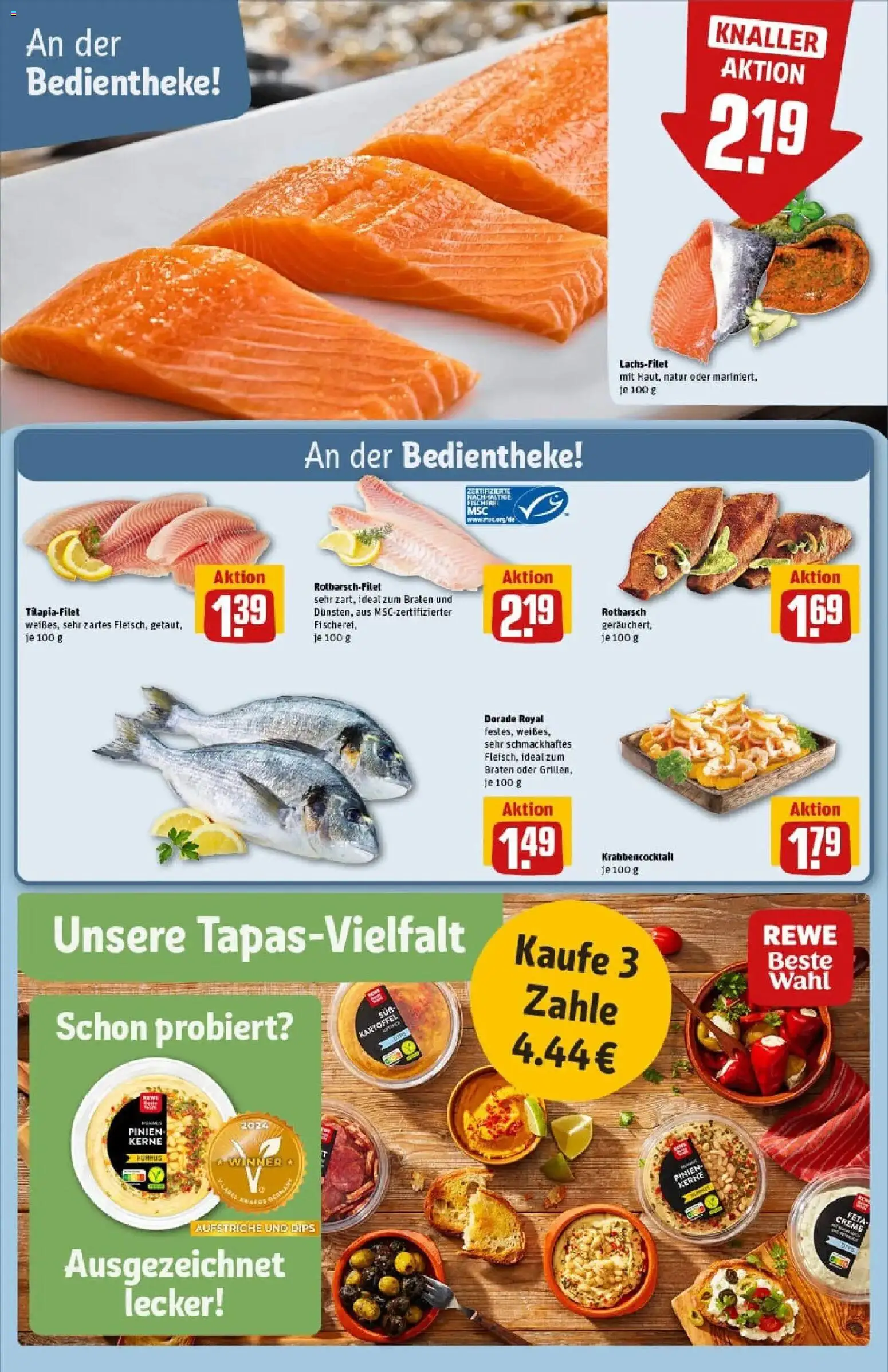 Rewe prospekt Kiel	 – gültig ab 26.01.2026 | Seite: 20 | Produkte: Dorade, Feta, Creme