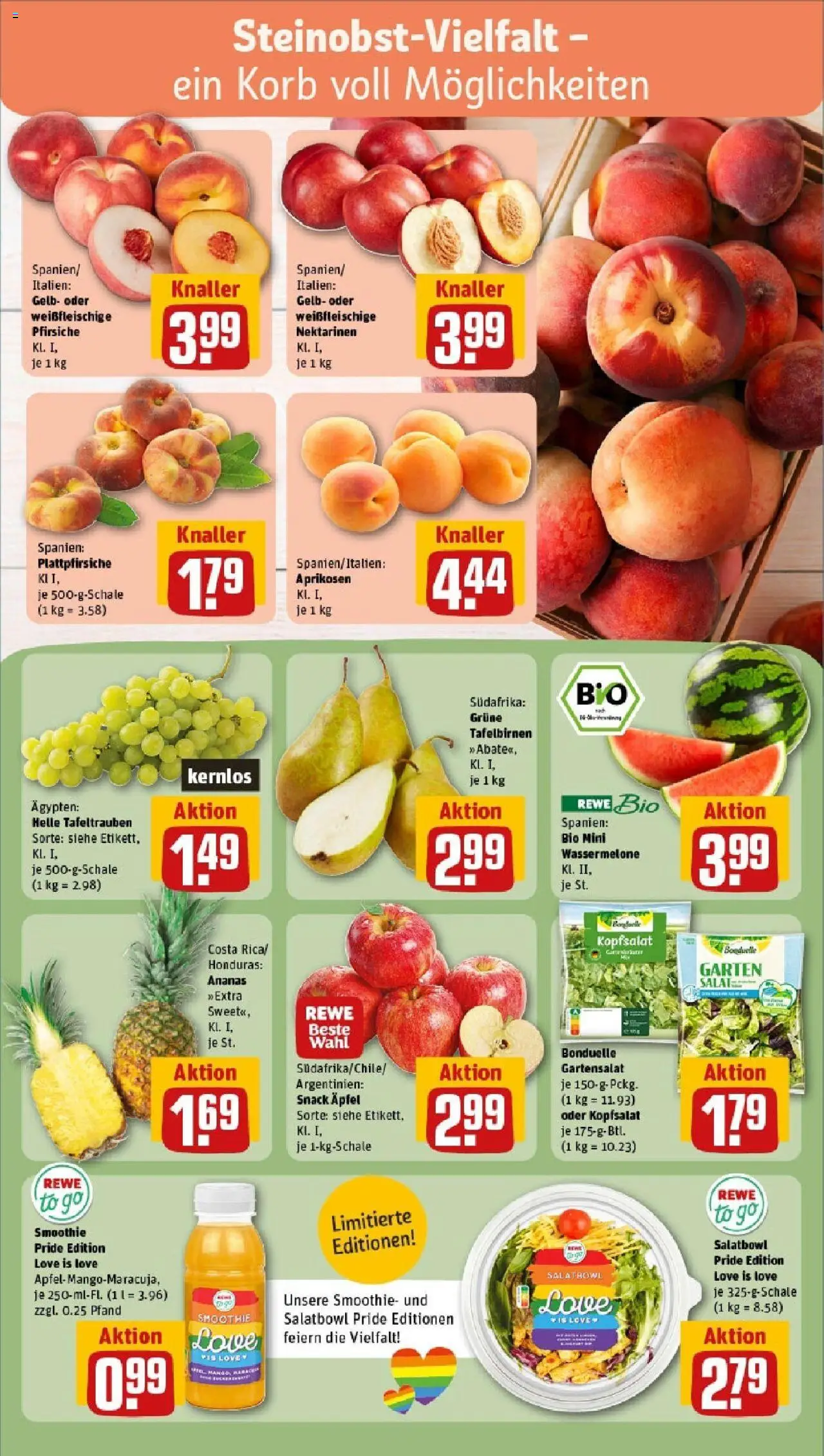 Rewe prospekt St. Ingbert / Rohrbach	 - gültig ab dem 08.06.2025 | Seite: 6 | Produkte: Korb, Äpfel, Ananas, Salat