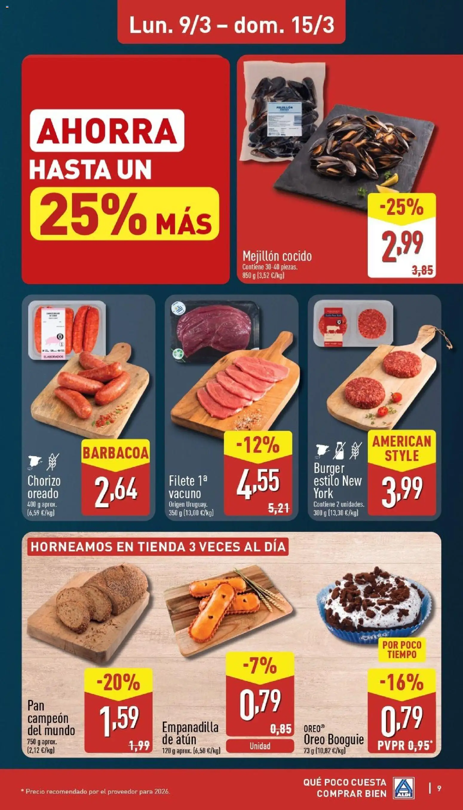 Aldi folleto Canarias │ válido desde el 09.03.2026 | Página: 9 | Productos: Pan, Barbacoa, Filete