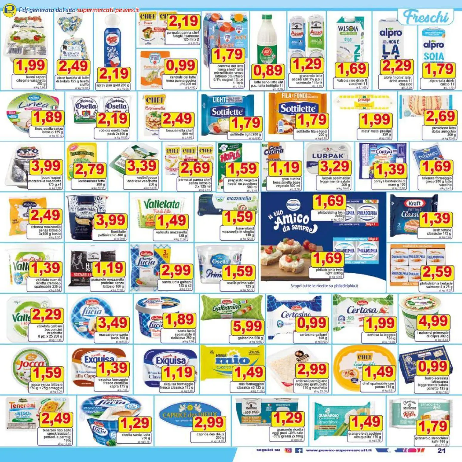 Volantino Pewex del 16.12.2025 | Pagina: 21 | Prodotti: Zucchero, Latte, Mascarpone, Robiola