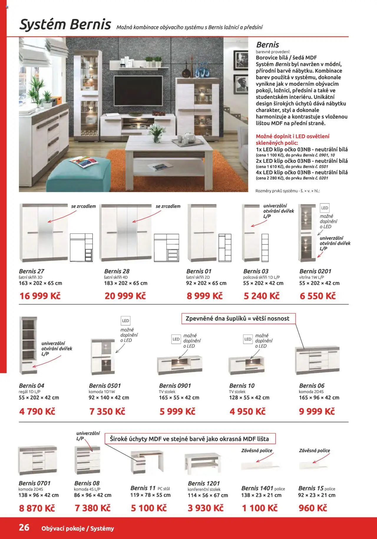 ORFA nábytek katalog 2024-2025 od 15.08.2024 | Strana: 26 | Produkty: Komoda, Konferenční stolek, Stolek, Stůl