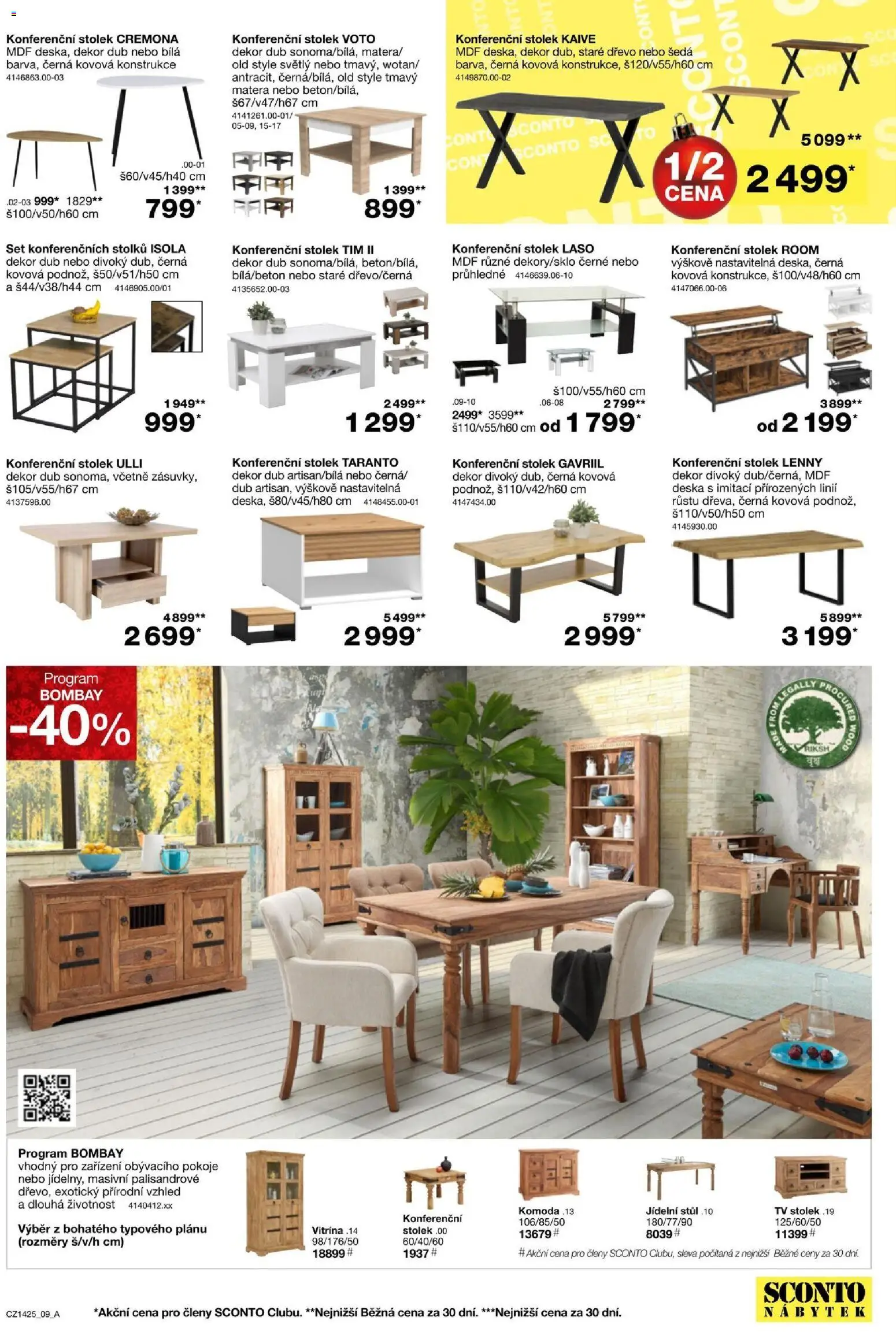 Sconto nábytek leták od 05.11.2025 | Strana: 9 | Produkty: Tv, Komoda, Stolek, Stůl