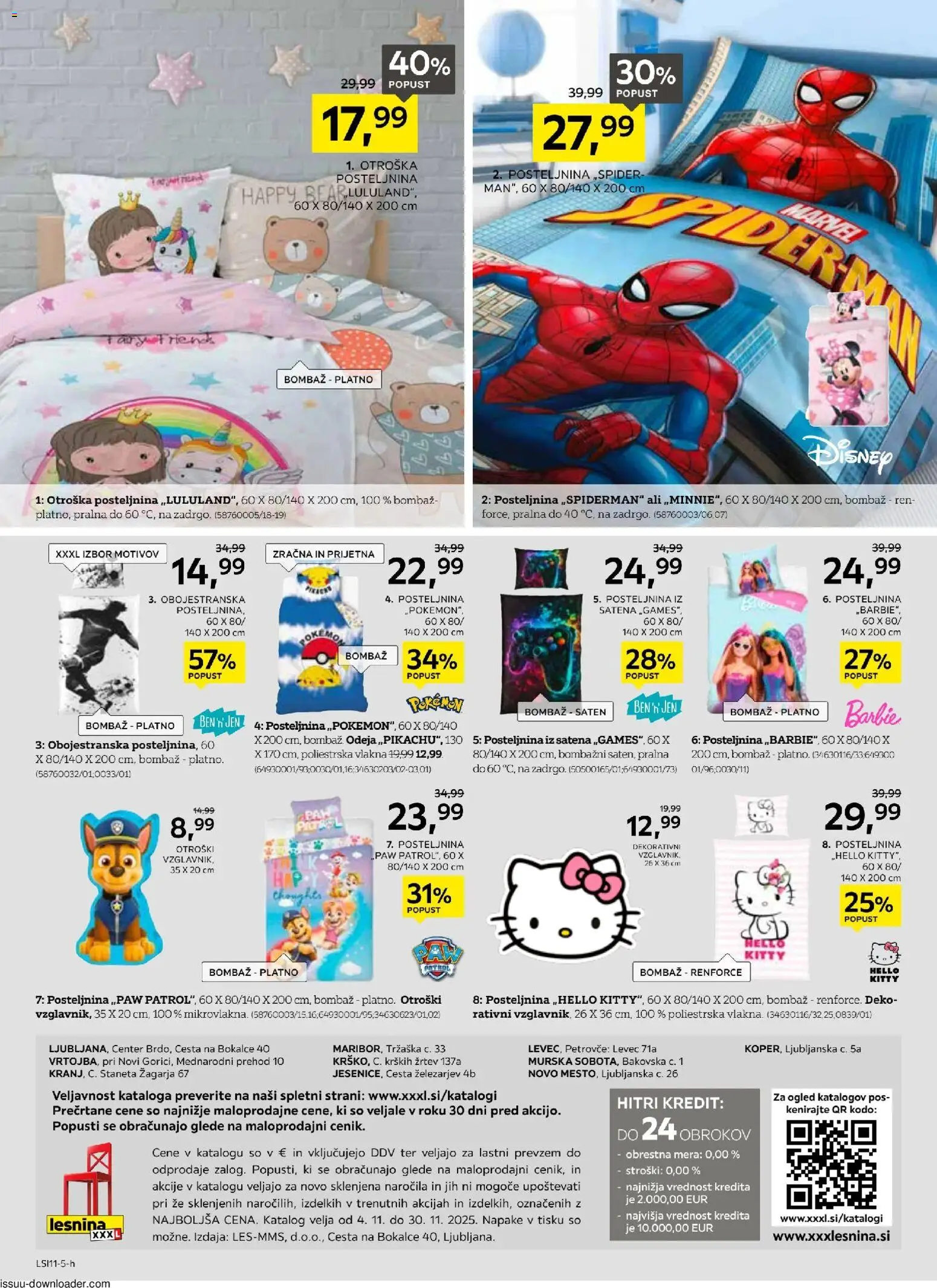 Novi XXXL Lesnina katalog ponudbe – veljaven od 04.11.2025 | Stran: 12 | Izdelki: Otroška posteljnina, Odeja, Posteljnina