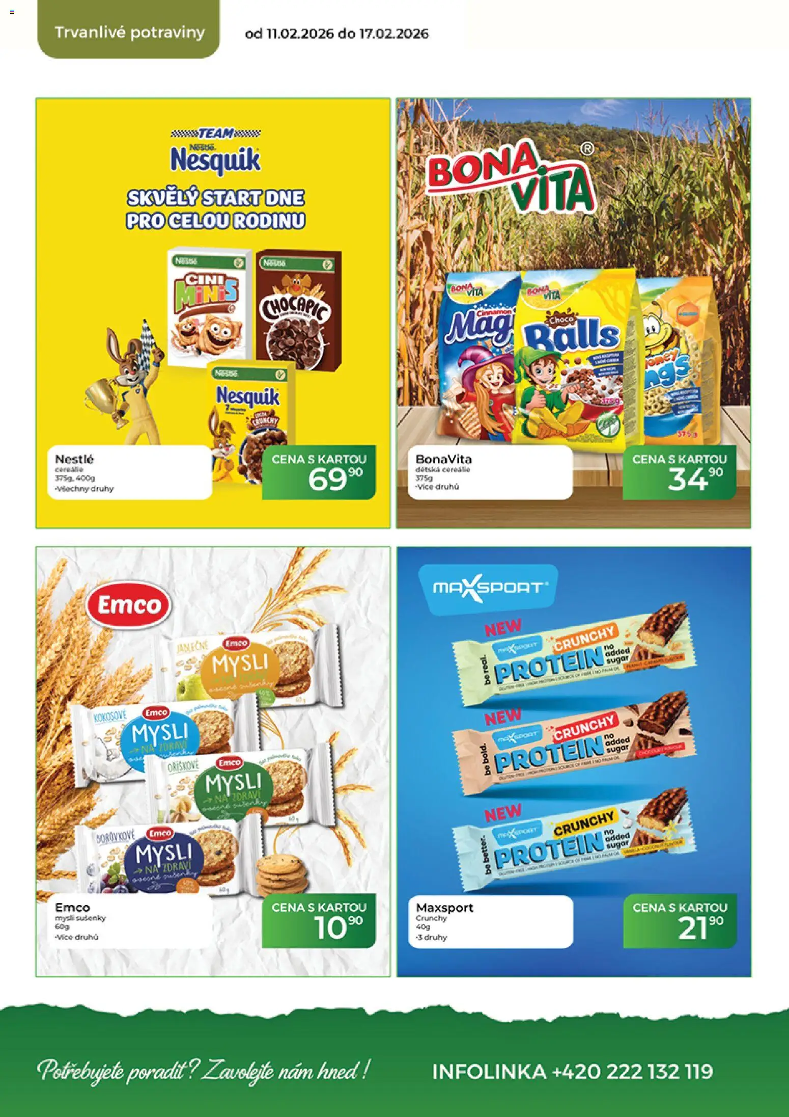 Tamda Foods leták od 11.02.2026 | Strana: 24 | Produkty: Emco Mysli, Cereálie, Nesquik, Sušenky