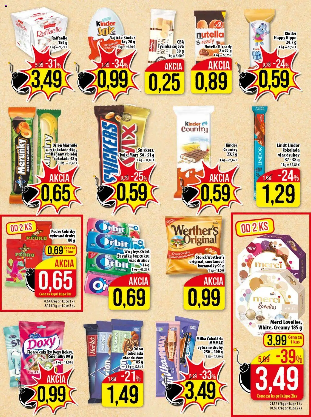 Klas leták │ platný od 04.08.2025 | Strana: 9 | Produkty: Merci, Kinder, Milka, Nutella