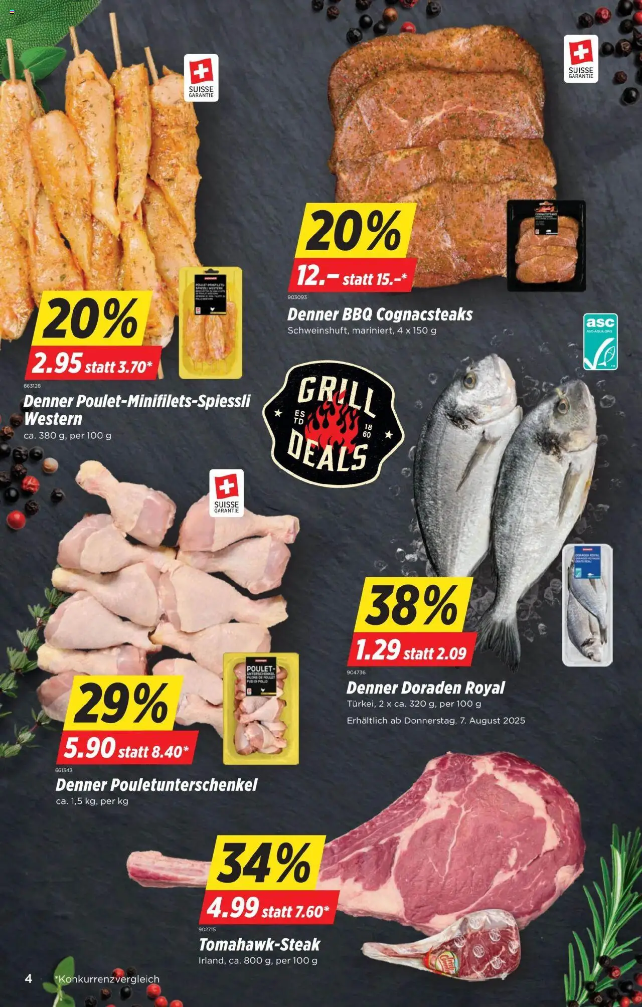 Denner Aktionen ab 05.08.2025 | Seite: 4 | Produkte: Grill