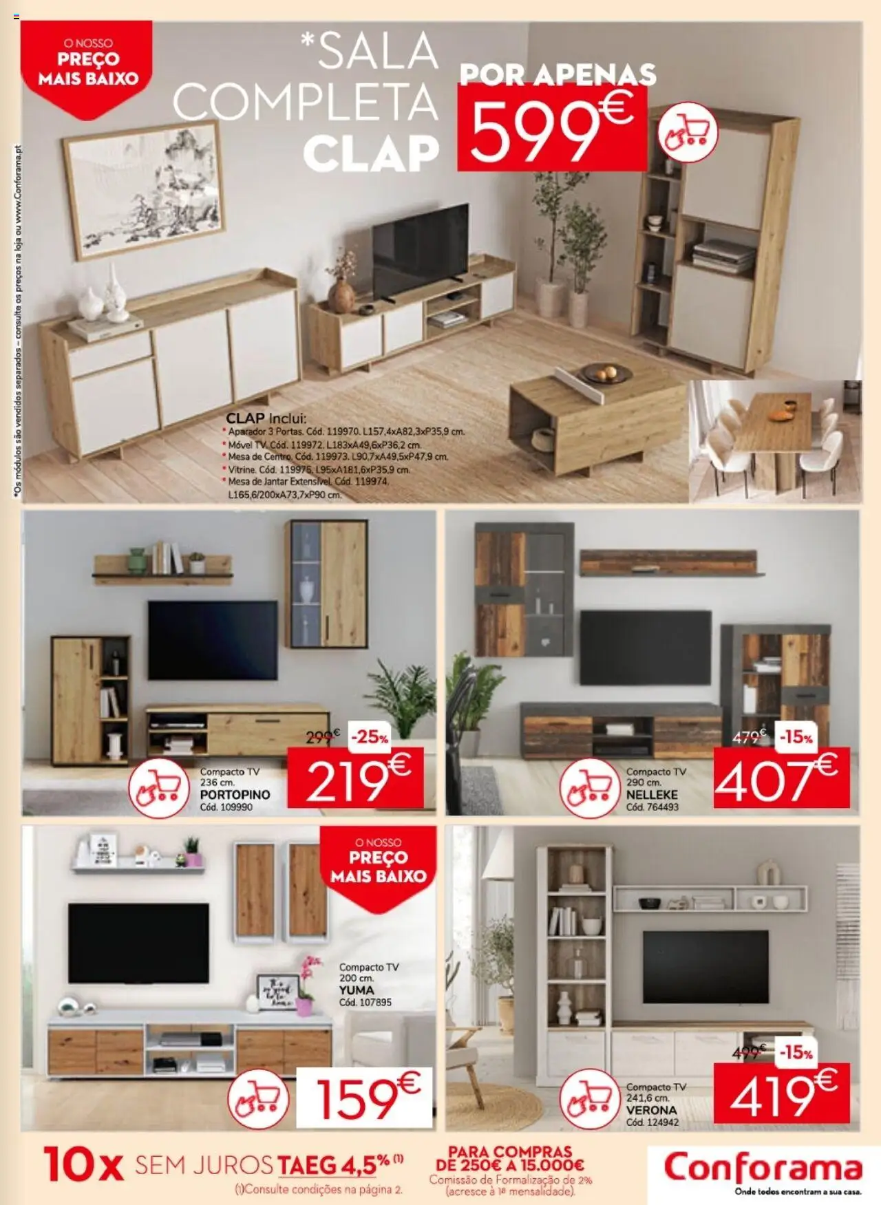 Conforama folheto │ válido de 25.09.2025 | Página: 9 | Produtos: Mesa, Aparador, Mesa de jantar
