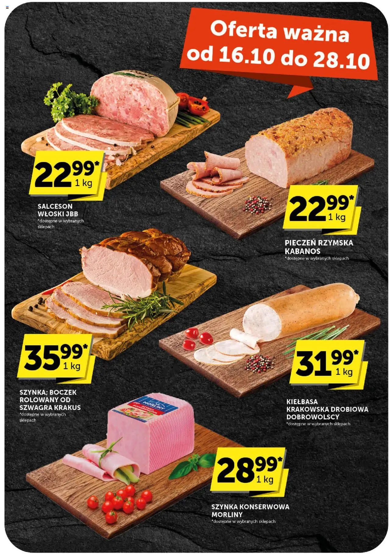 Euro Sklep Gazetka od 16.10.2025 | Strona: 29 | Produkty: Kiełbasa, Szynka, Boczek