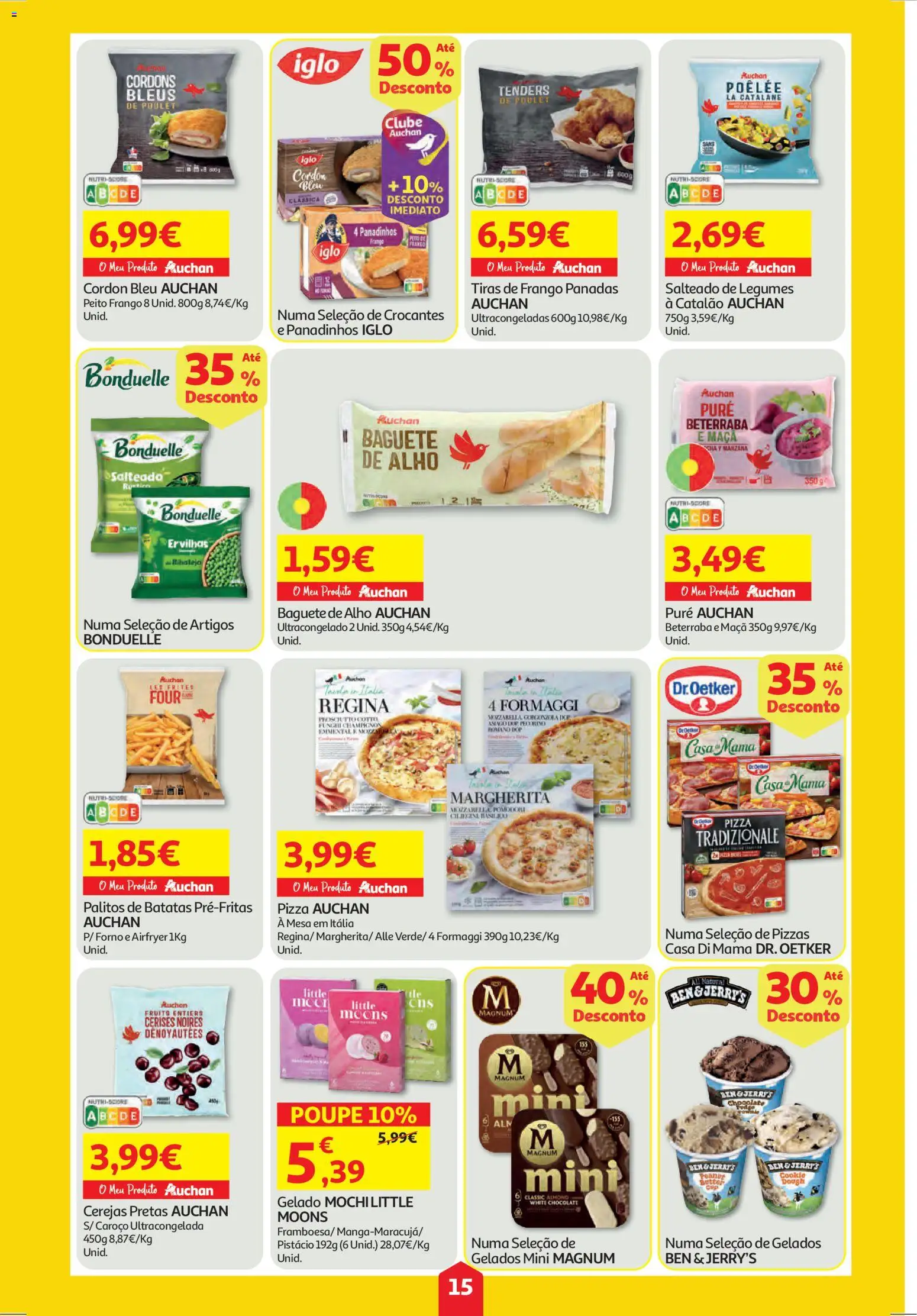 Auchan folheto │ válido de 19.03.2026 | Página: 15 | Produtos: Forno, Mesa, Chocolate, Pizza