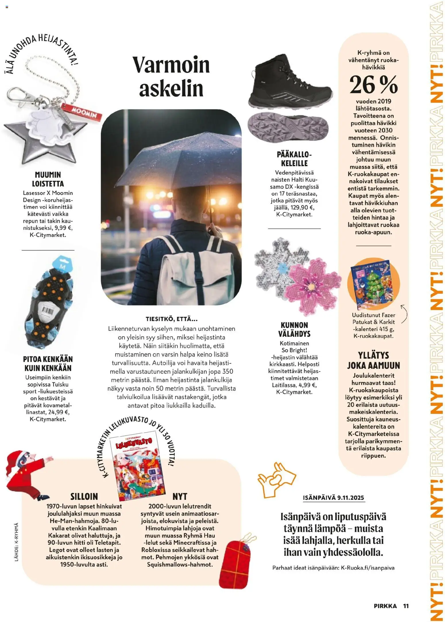 K-Citymarket - Pirkka – voimassa 05.11.2025 alkaen | Sivu: 11 | Tuotteet: Kalenteri, Voi, Karkit, Legot