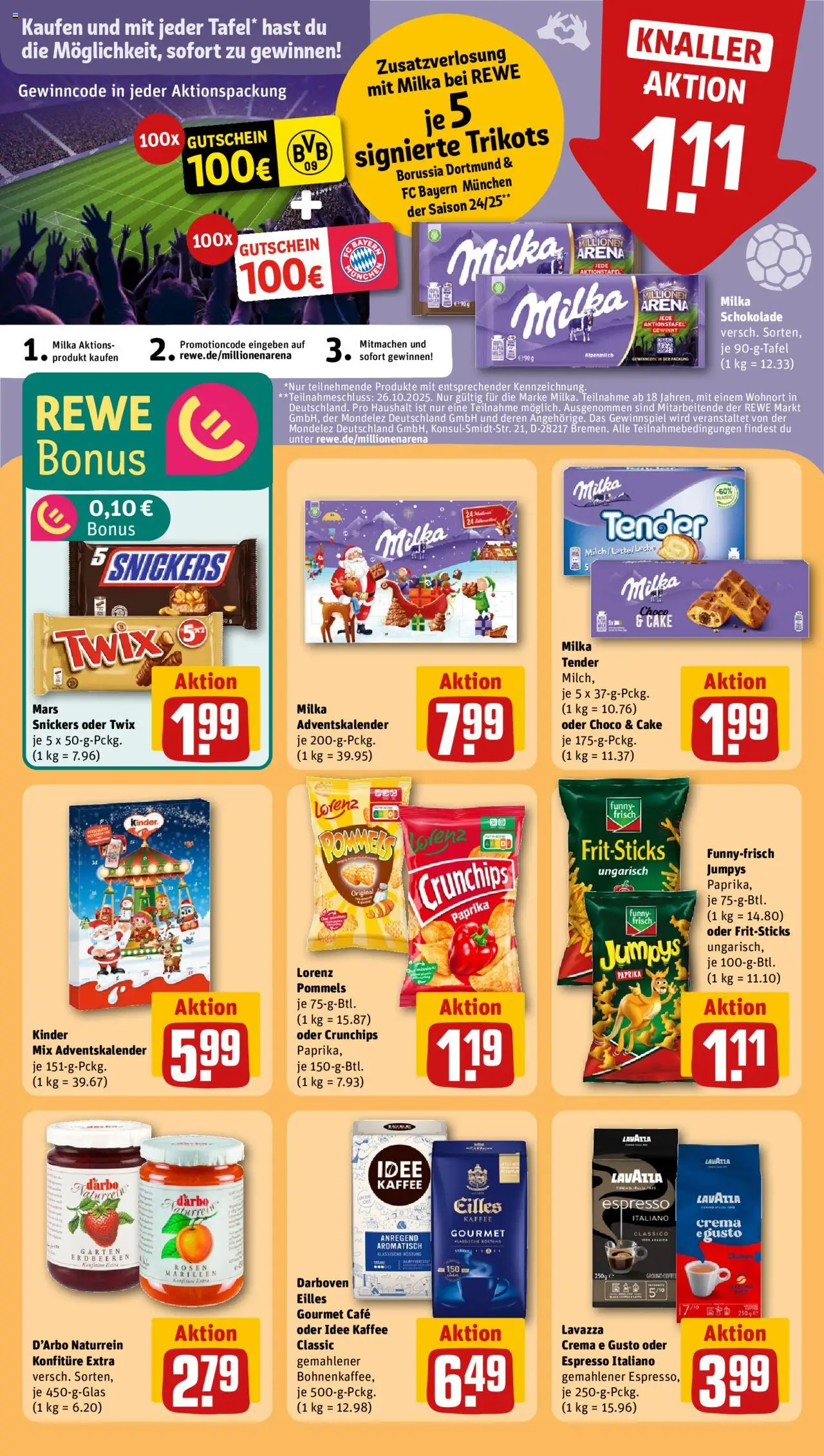 Rewe ihr Kaufpark Prospekt 	 – gültig ab 20.10.2025 | Seite: 23 | Produkte: Lavazza, Schokolade, Snickers, Twix