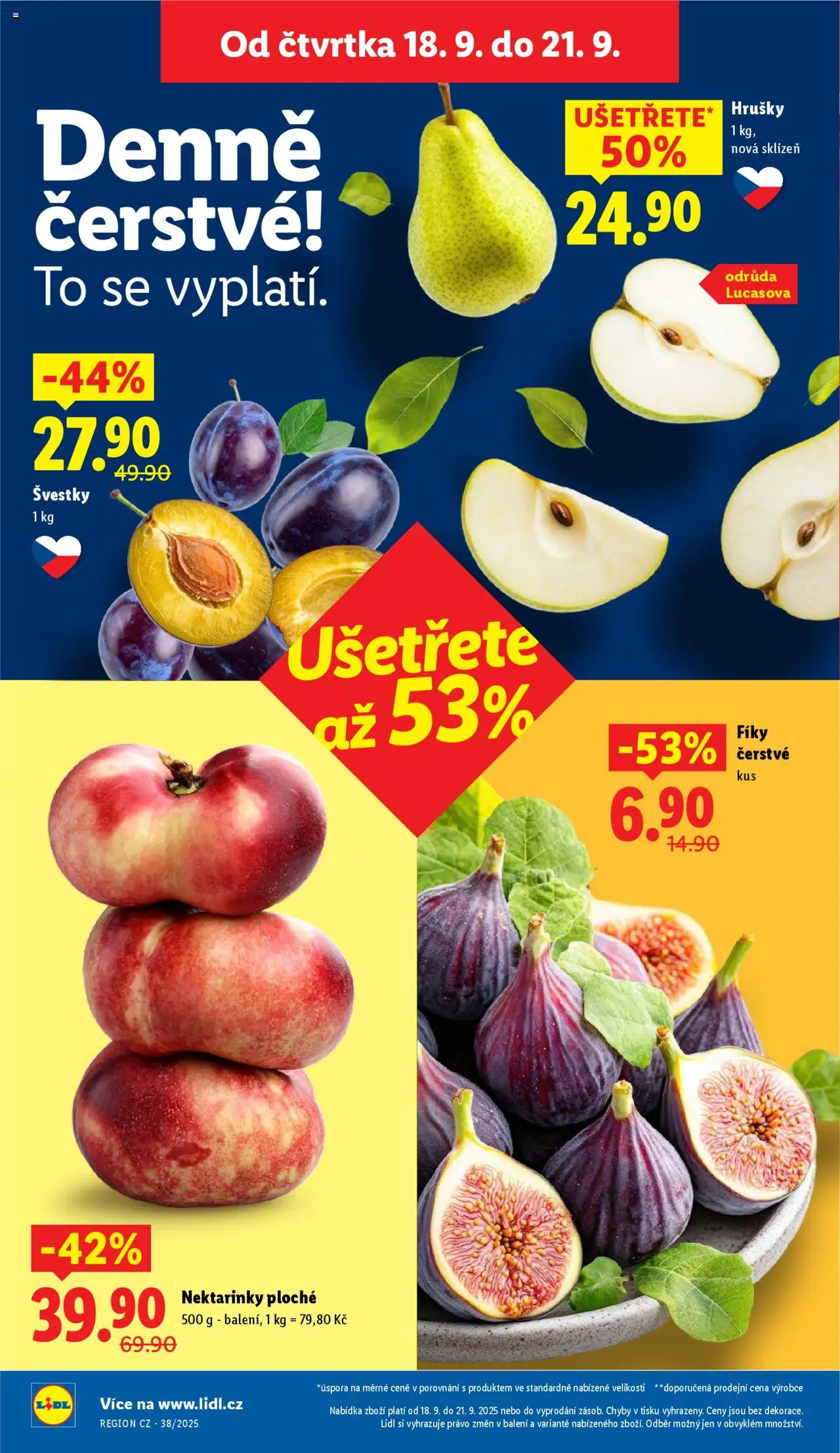 Lidl leták od 18.09.2025 | Strana: 10 | Produkty: Švestky, Hrušky, Nektarinky