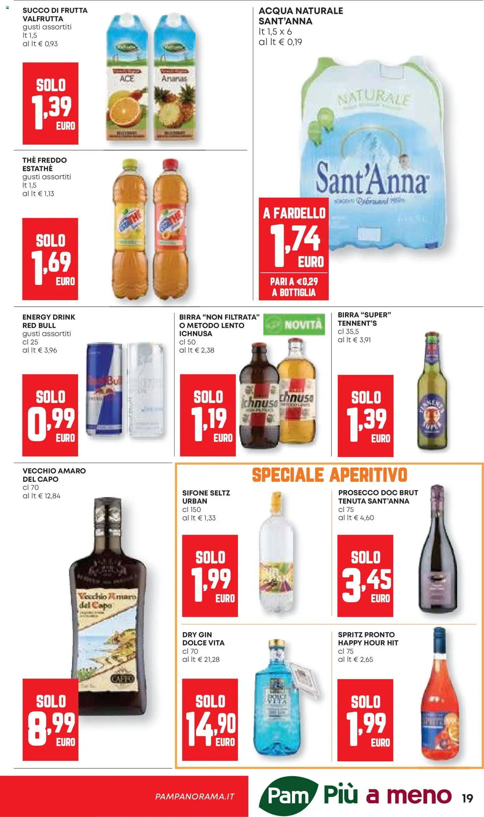 Volantino Panorama del 26.03.2026 | Pagina: 19 | Prodotti: Prosecco, Acqua, Bottiglia, Aperitivo