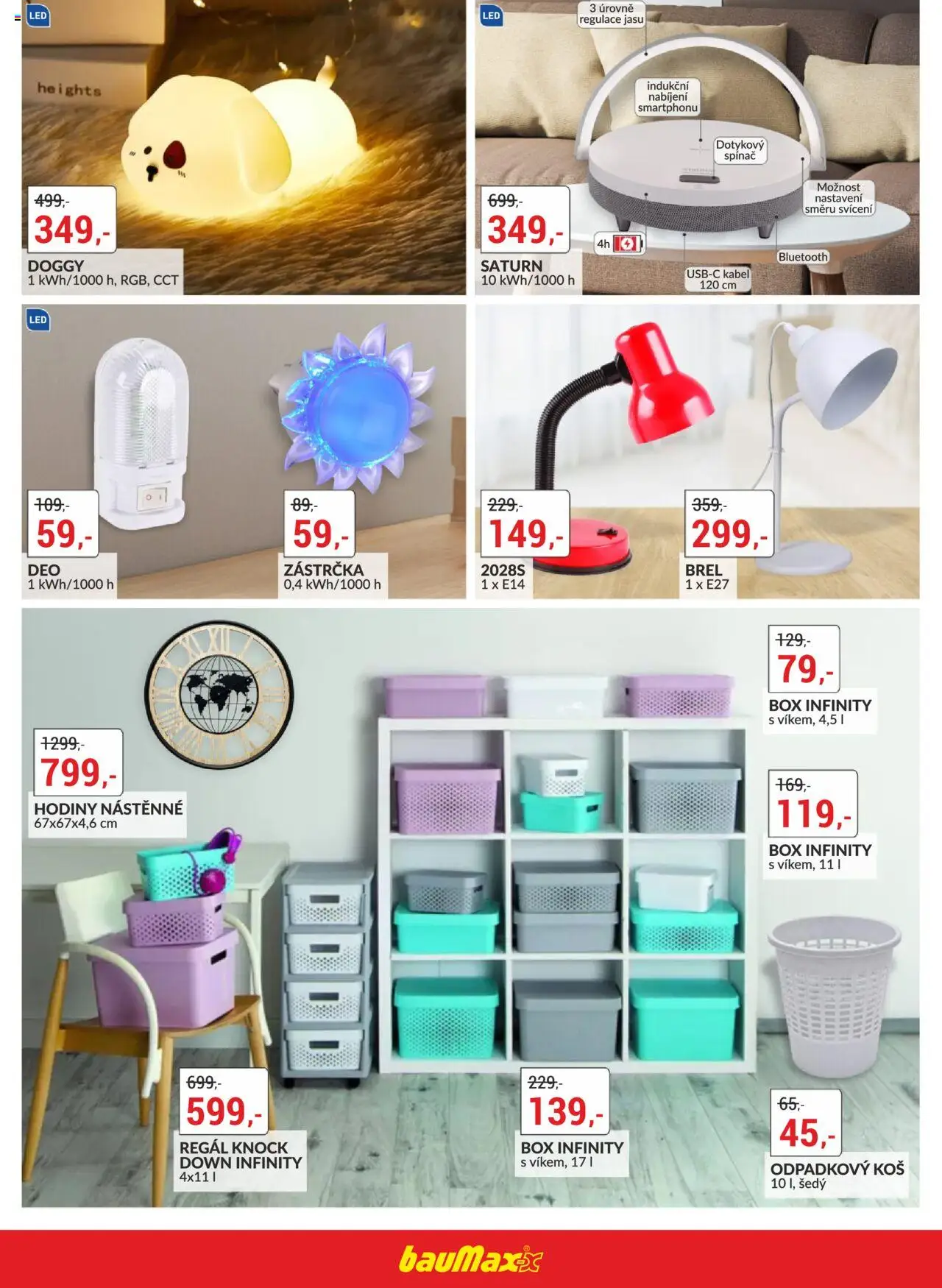 BAUMAX leták - Back to school od 14.08.2025 | Strana: 9 | Produkty: Box, Hodiny, Kabel, Koš