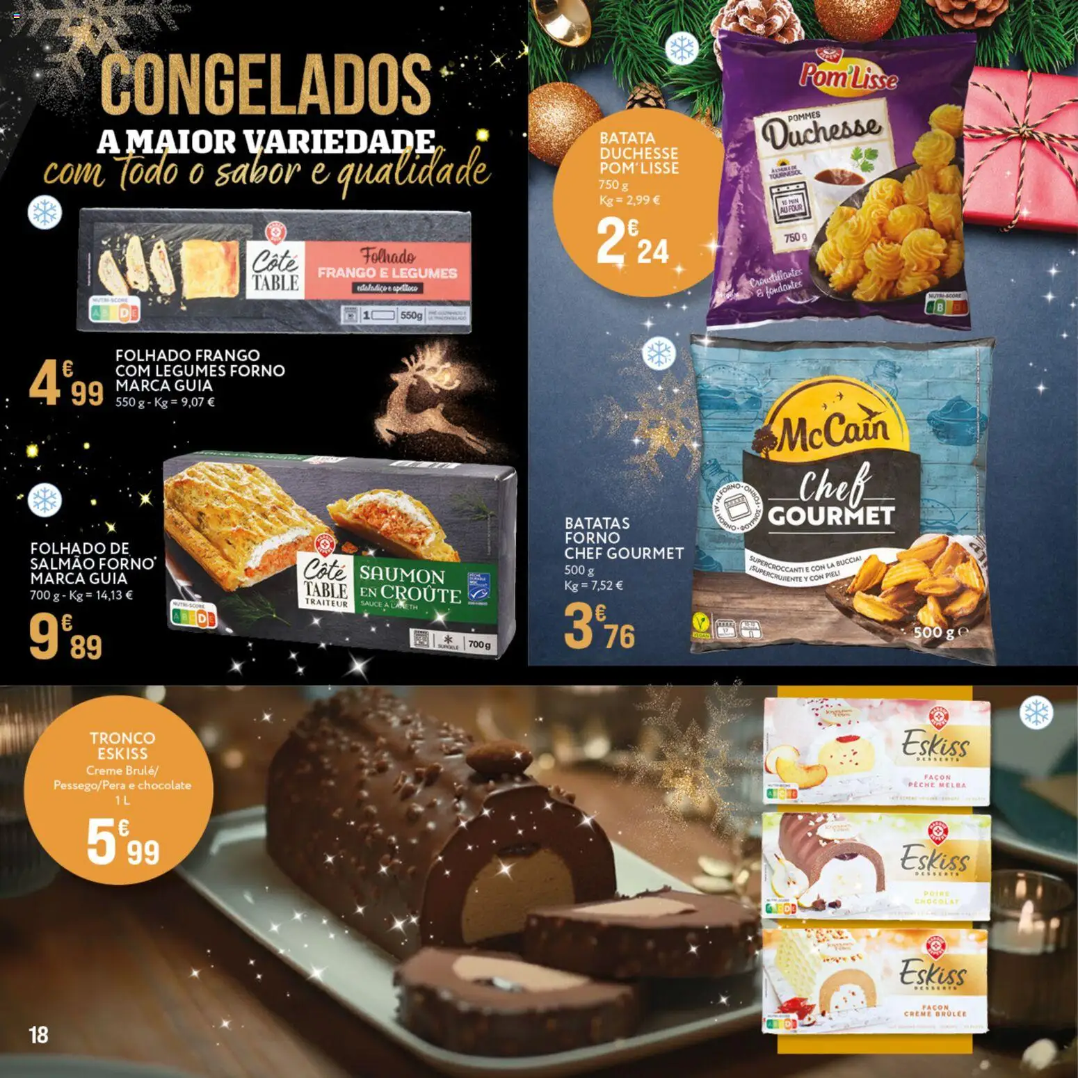 E.Leclerc - Folheto Gourmet Caldas da Rainha │ válido de 16.12.2025 | Página: 18 | Produtos: Batata, Frango, Salmão, Creme