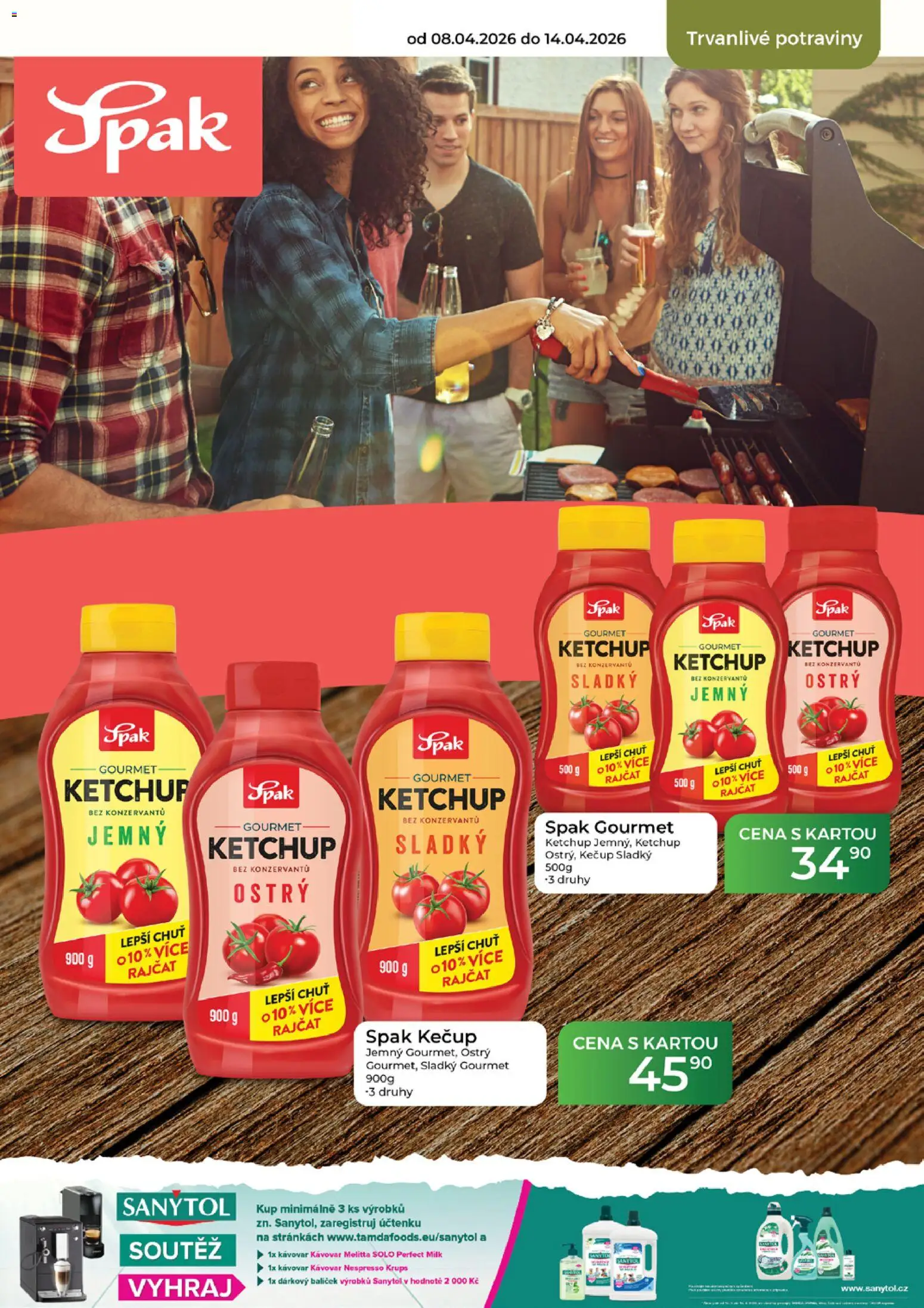Tamda Foods leták od 08.04.2026 | Strana: 45 | Produkty: Kečup, Kávovar, Potraviny, Sanytol