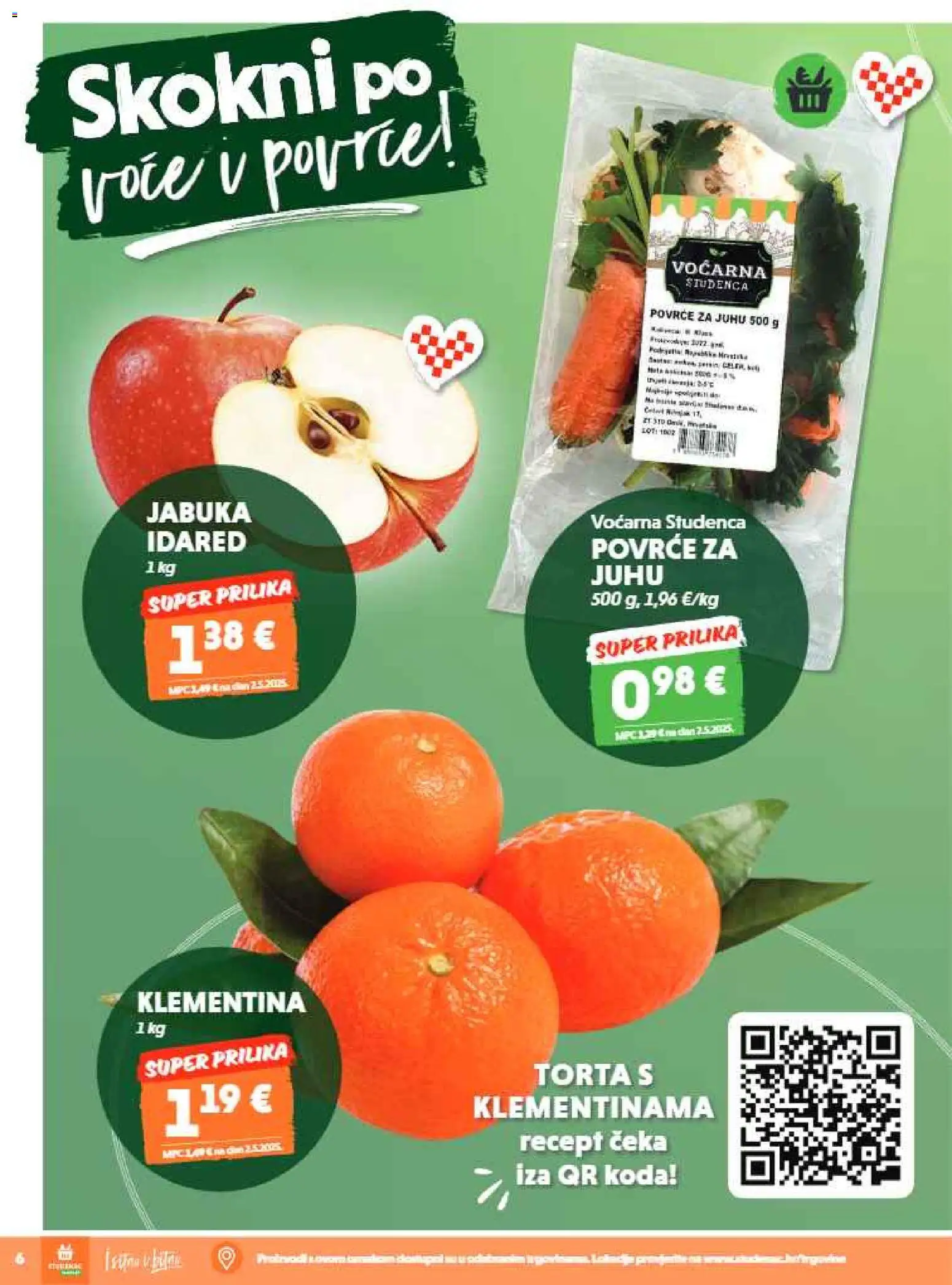 Studenac katalog | vrijedi od 03.12.2025 | Stranica: 6 | Proizvodi: Povrće, Torta, Jabuka